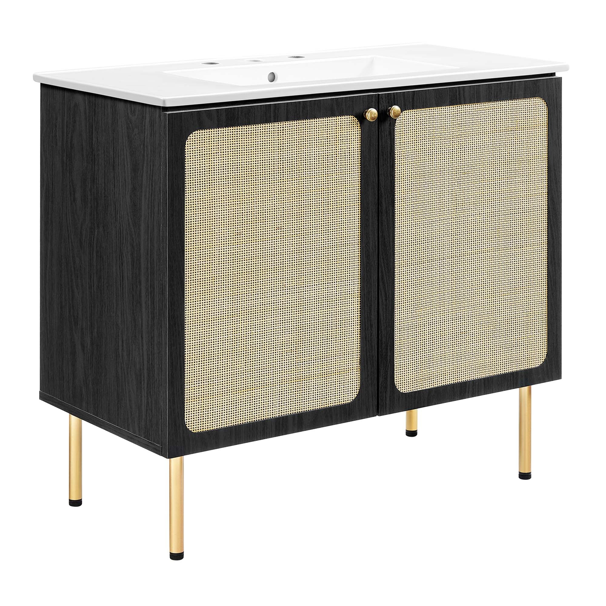 Chaucer 36" Bathroom Vanity - Black White