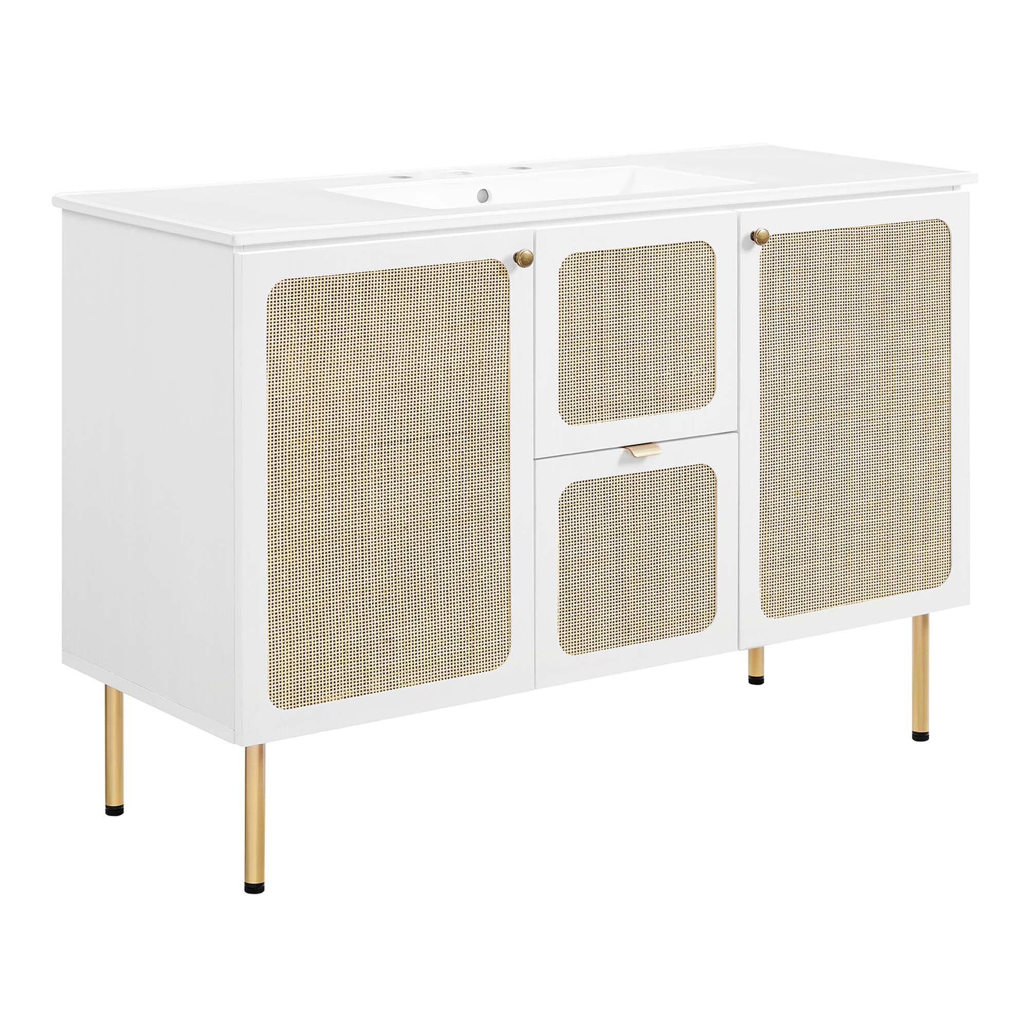 Chaucer 48" Bathroom Vanity with White Basin Included