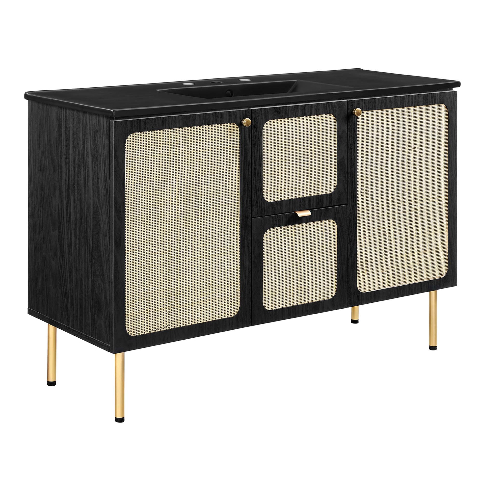 Chaucer 48" Single Sink Bathroom Vanity - Black Black