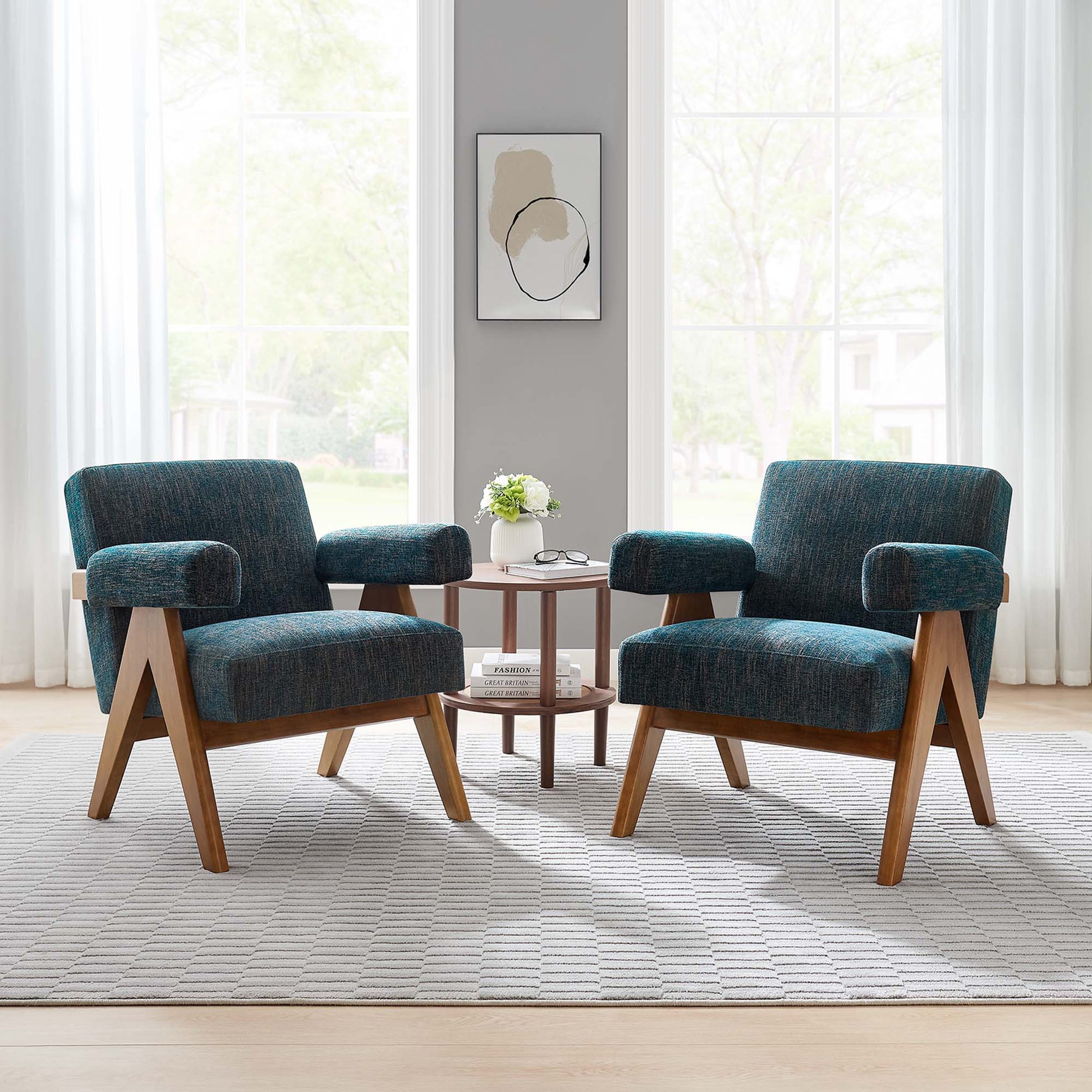 Lyra Fabric Armchair - Set of 2