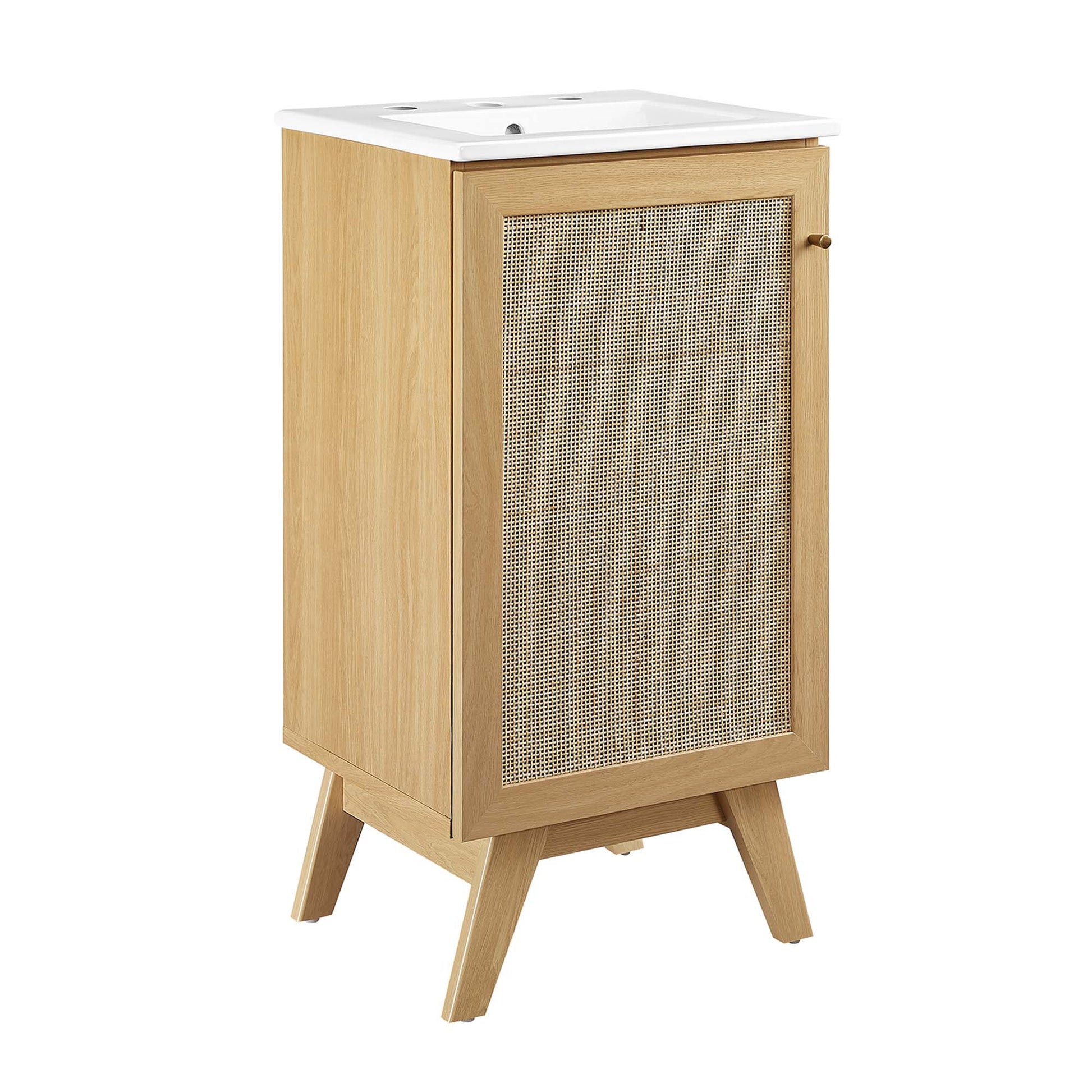 Soma Bathroom Vanity with White Basin Included - Oak White