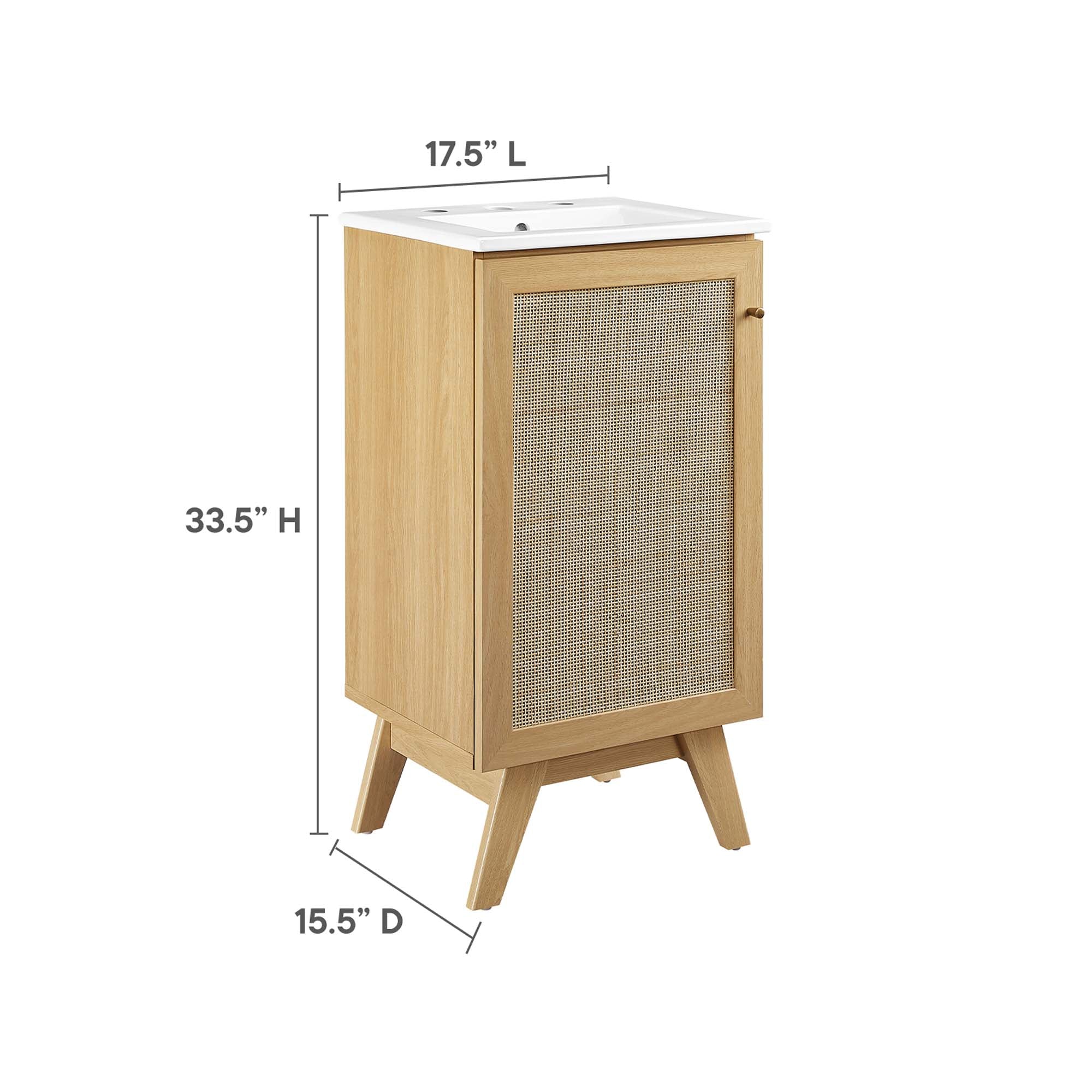 Soma Bathroom Vanity with White Basin Included - Walnut White