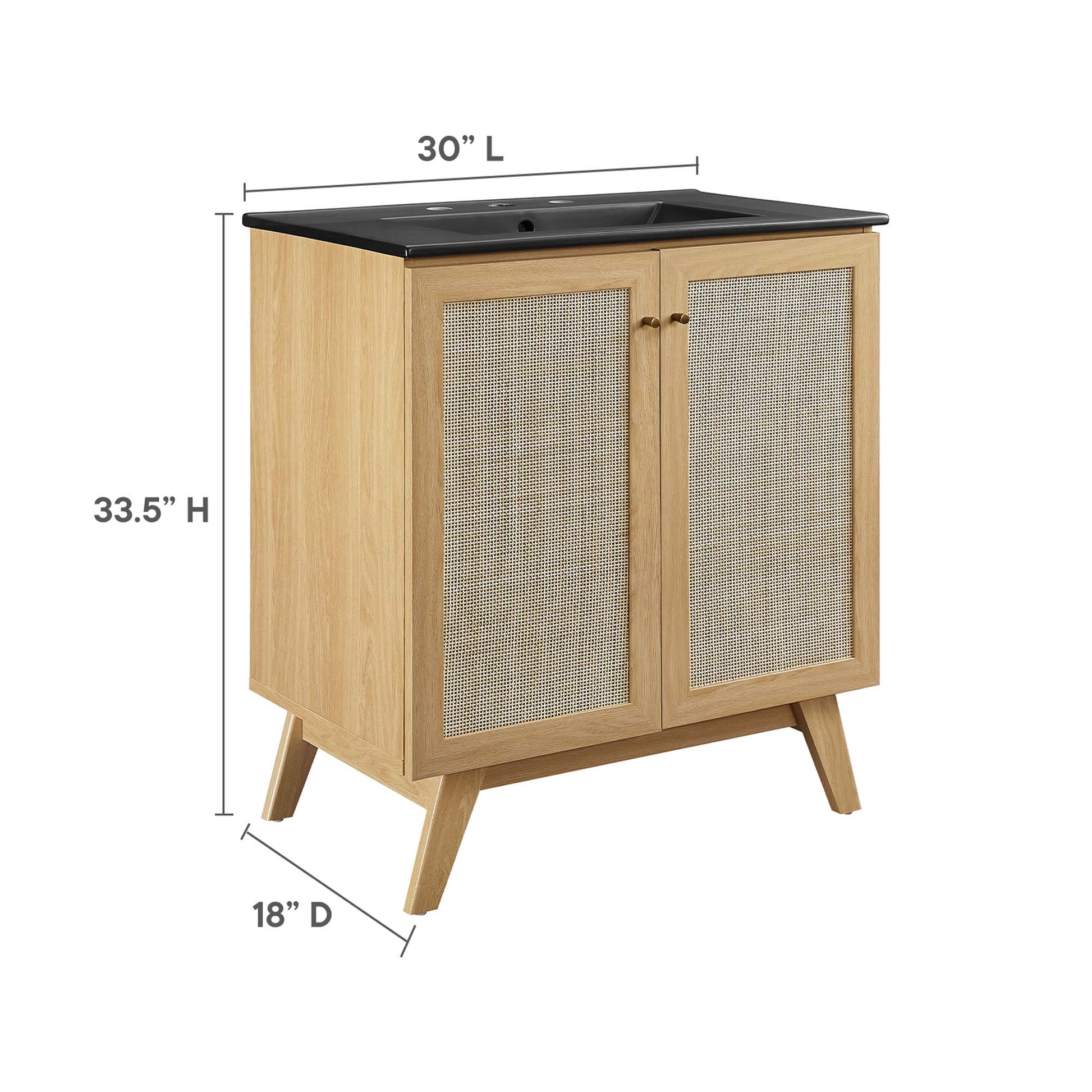 Soma 30" Bathroom Vanity - Walnut Black