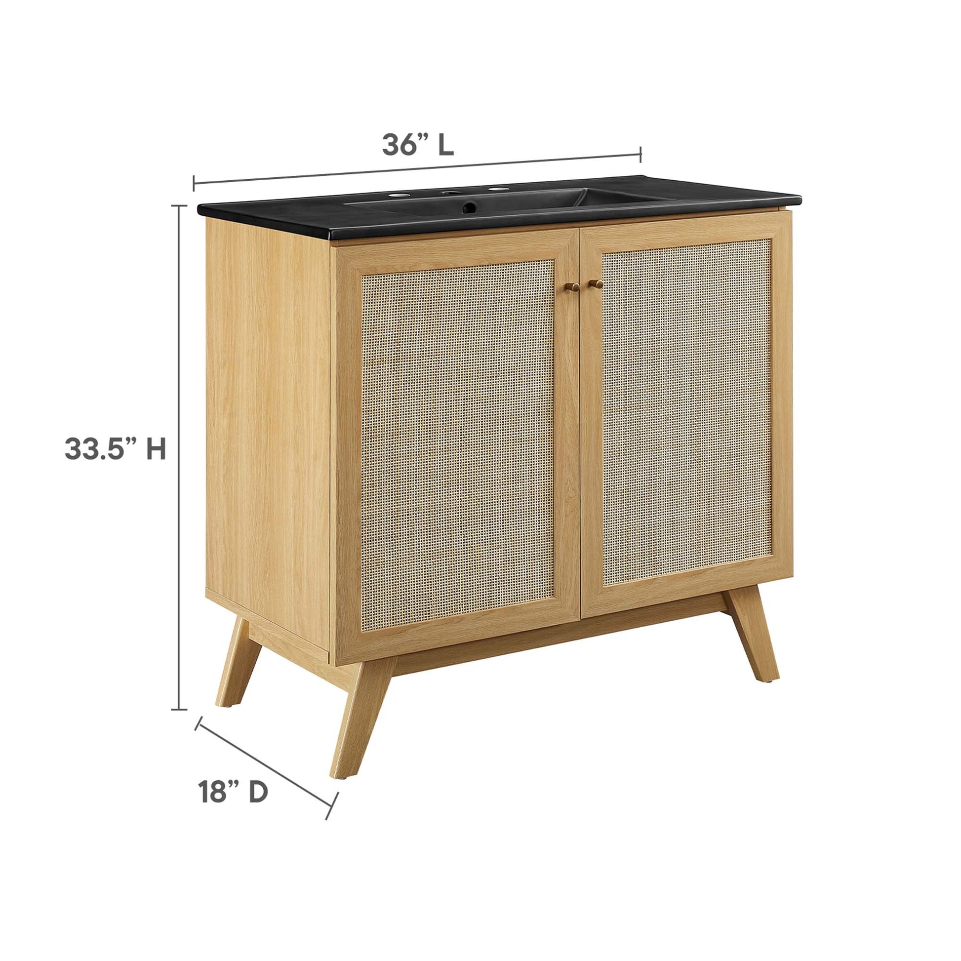 Soma 36" Bathroom Vanity - Walnut Black