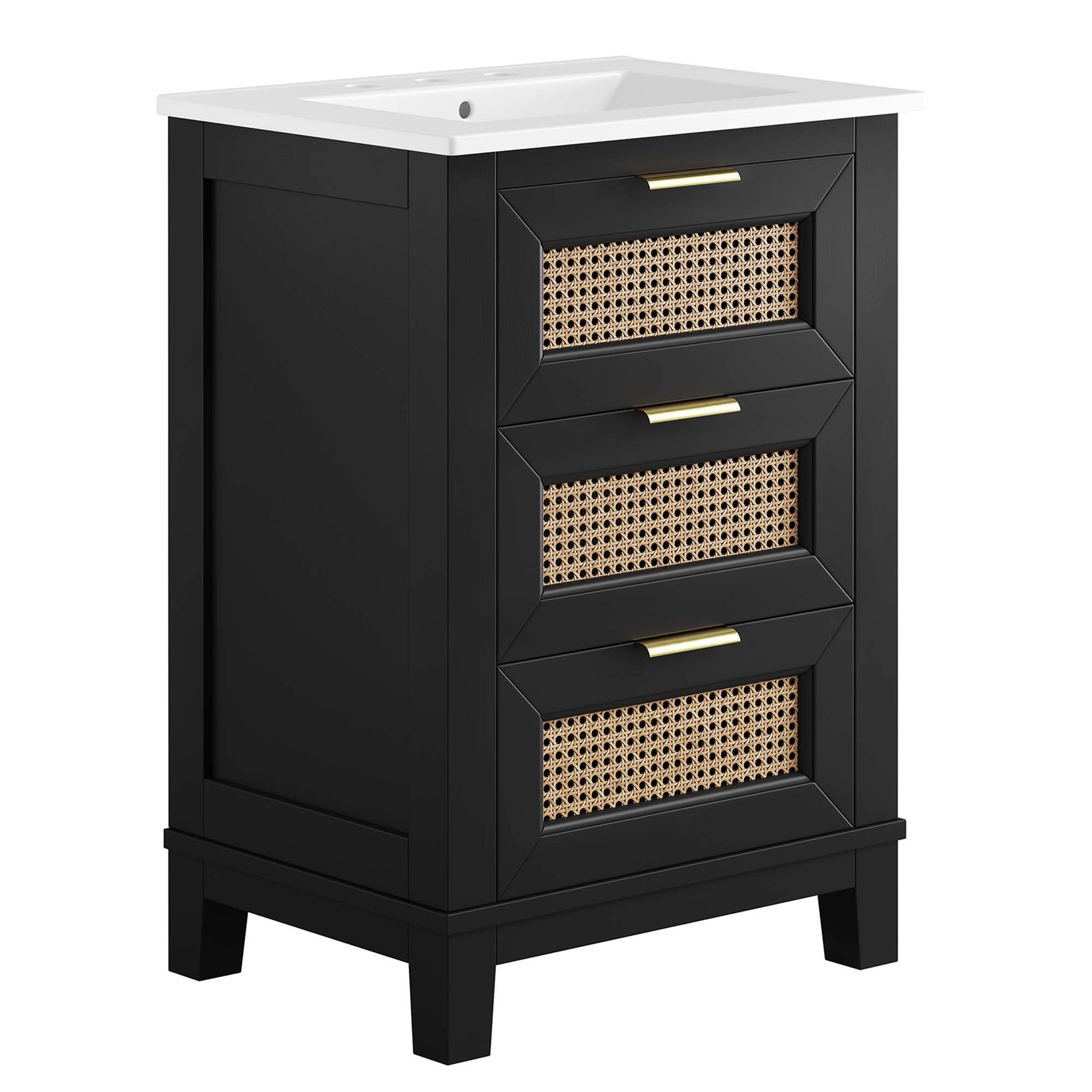 Dixie Bathroom Vanity Basin Included - Black White