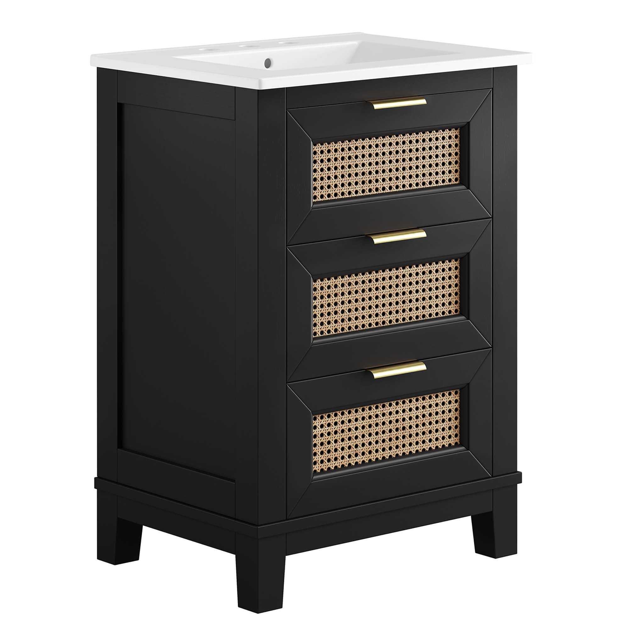 Dixie Bathroom Vanity Basin Included - Black White