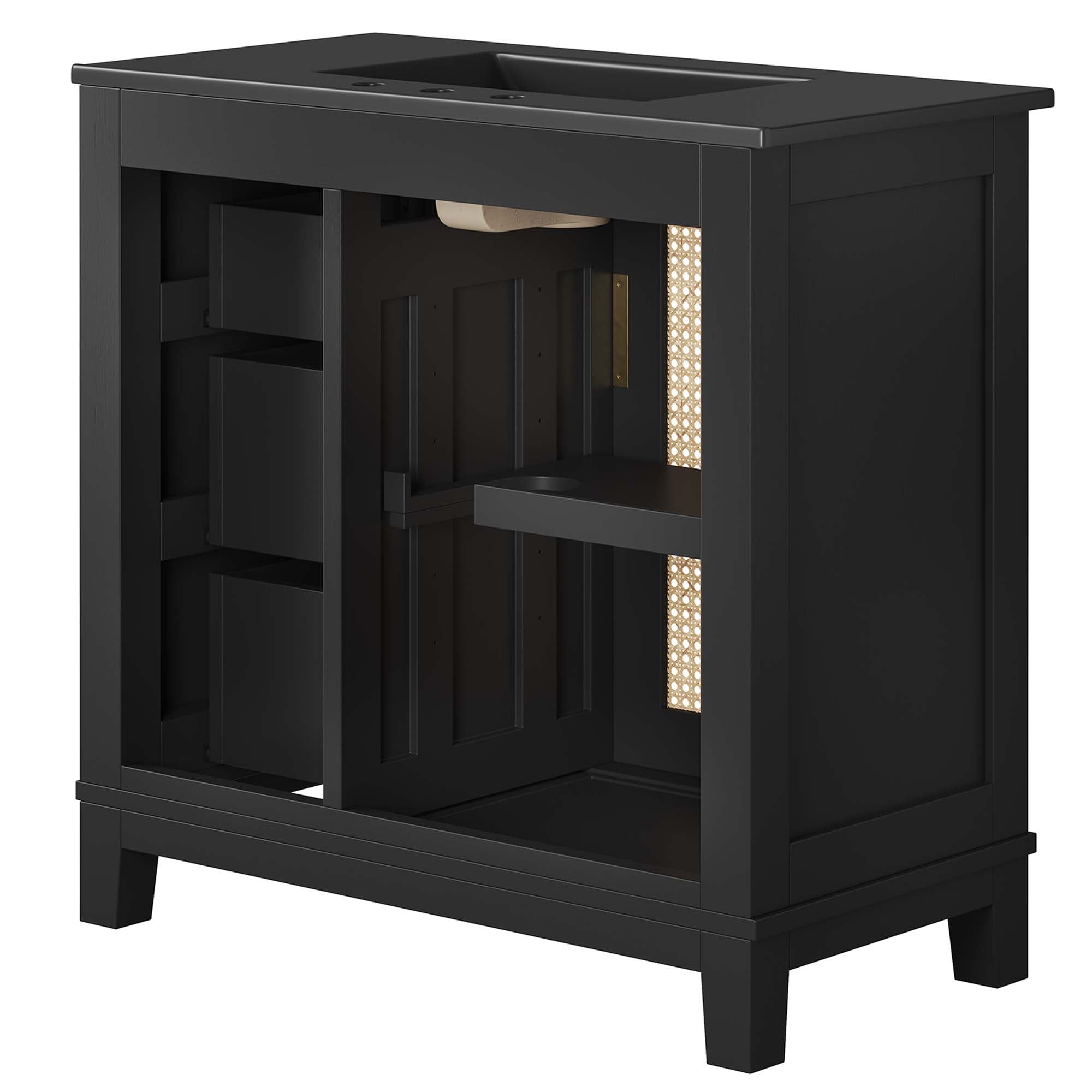 Dixie 36" Solid Wood Bathroom Vanity Cabinet