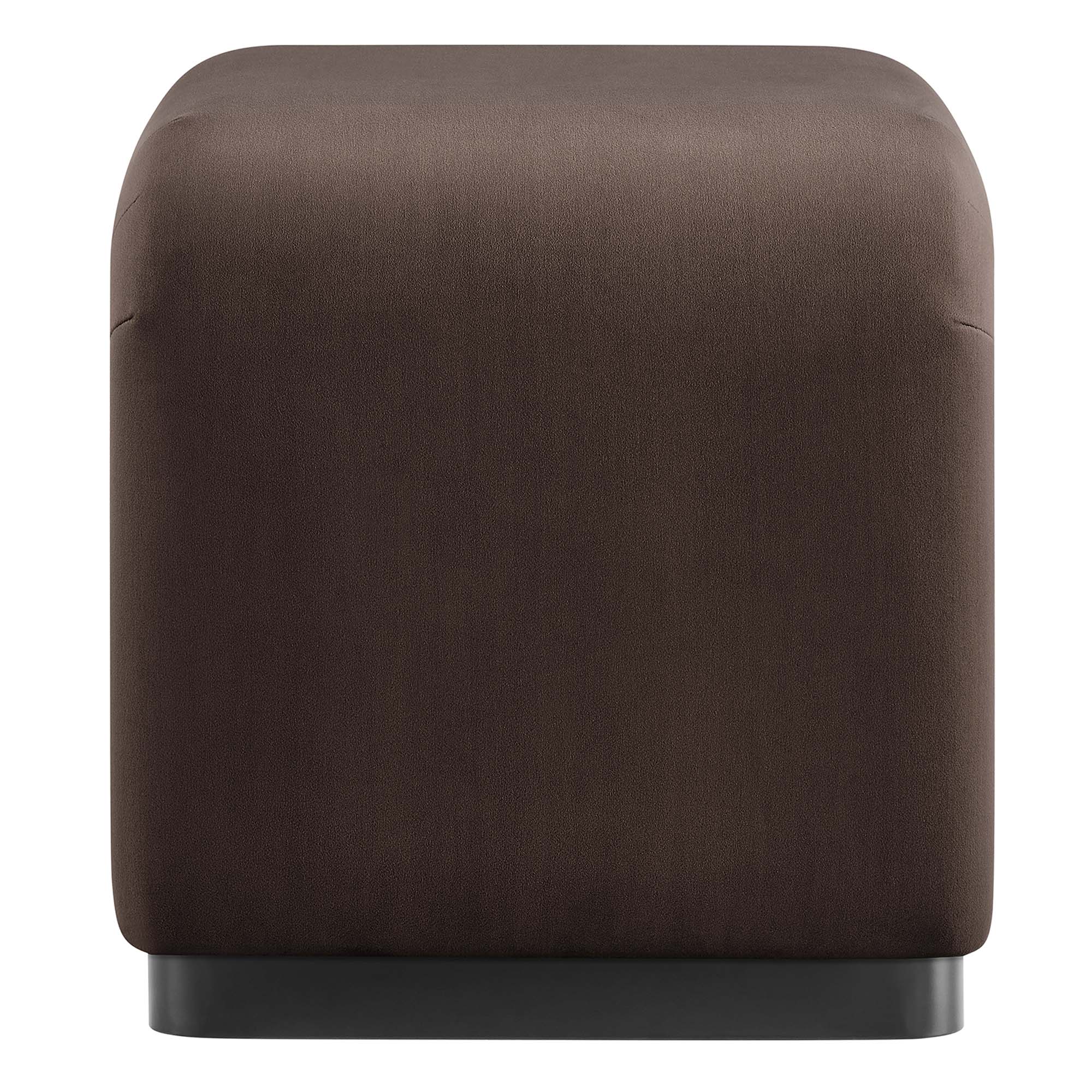 Koda Performance Velvet Waterfall Stool - Brass Almond