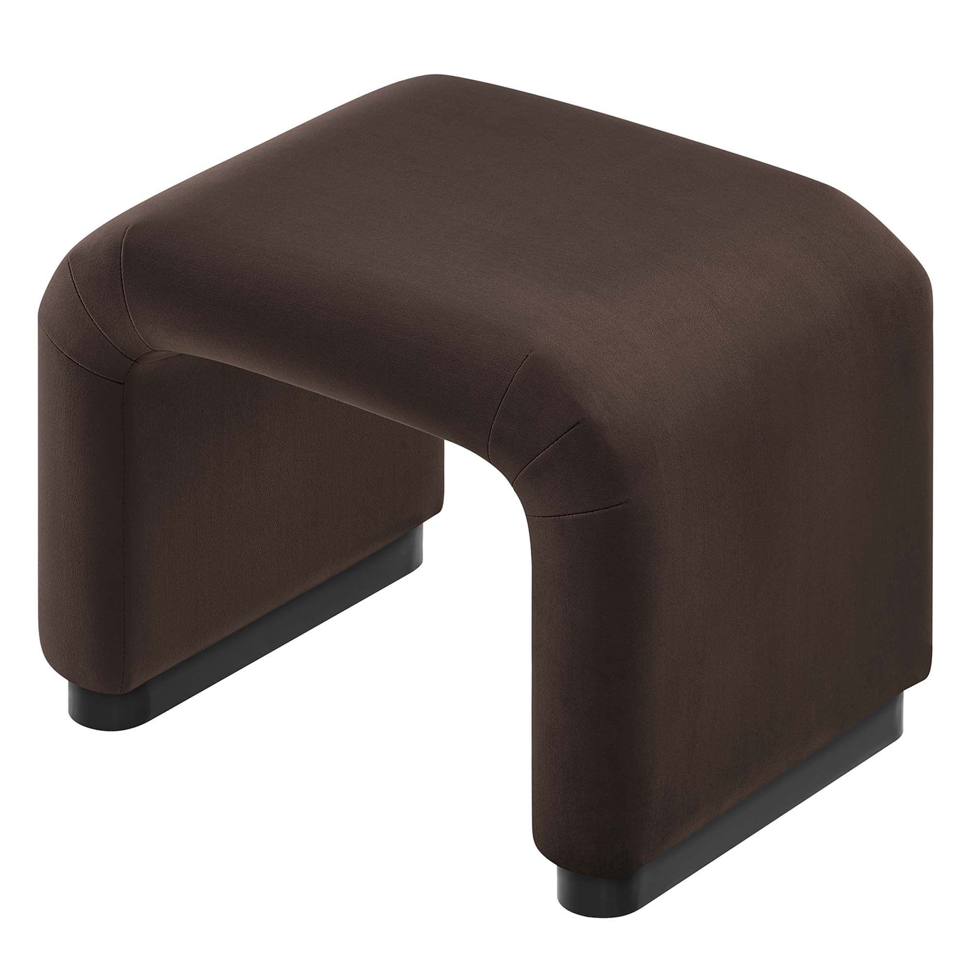 Koda Performance Velvet Waterfall Stool - Brass Rust