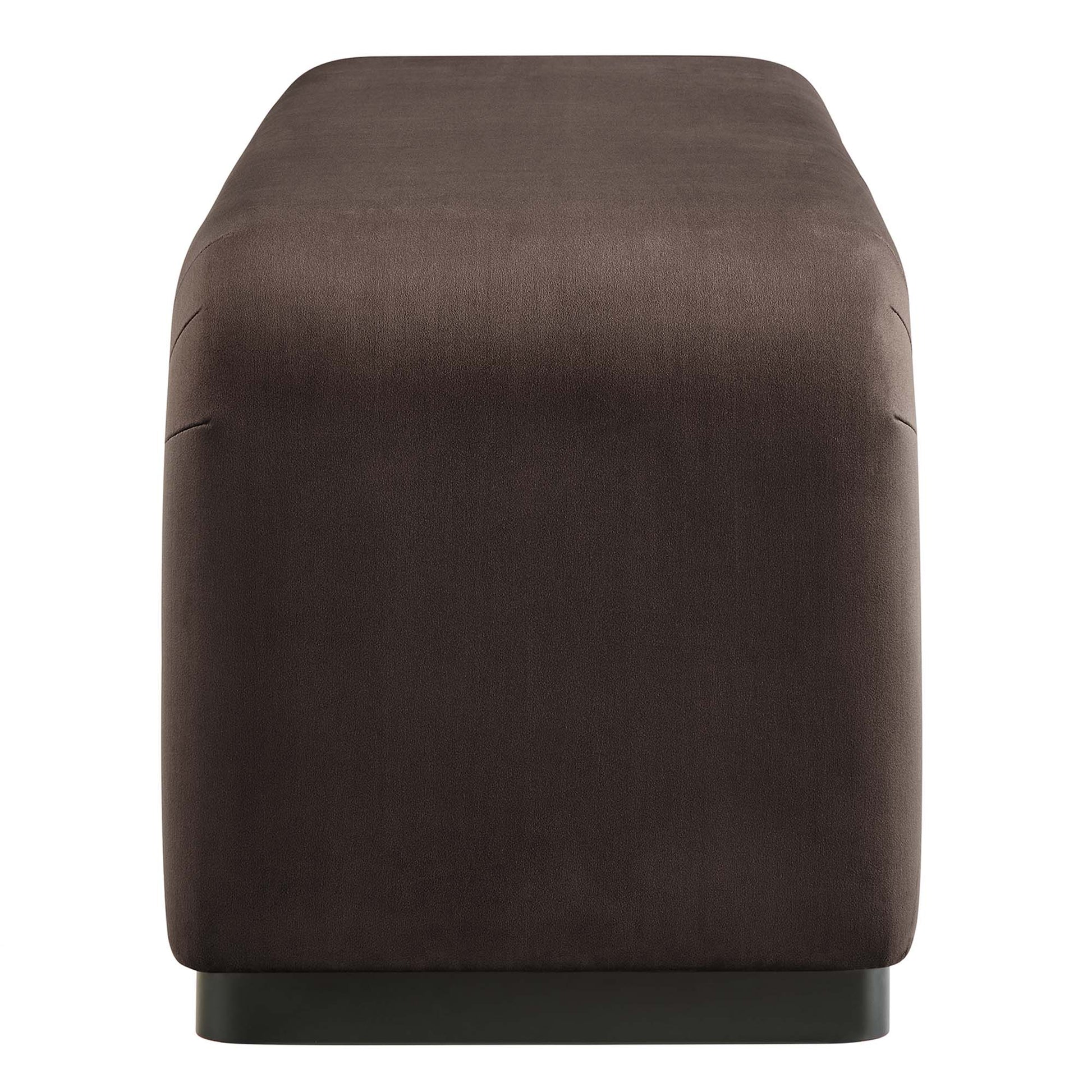 Koda Performance Velvet Waterfall Long Bench - Brass Almond