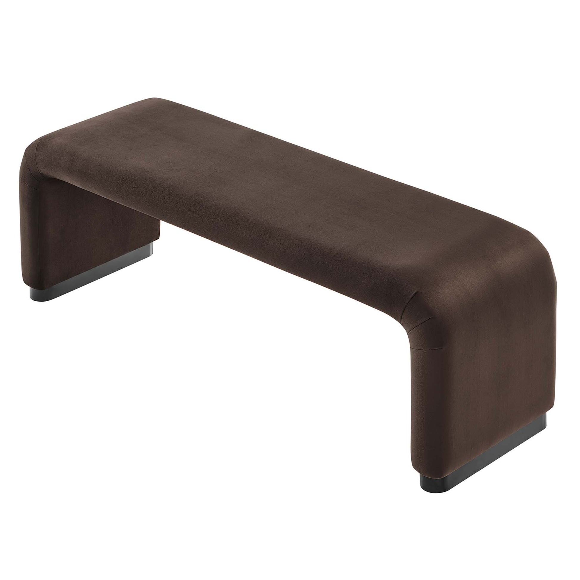 Koda Performance Velvet Waterfall Long Bench - Brass Rust