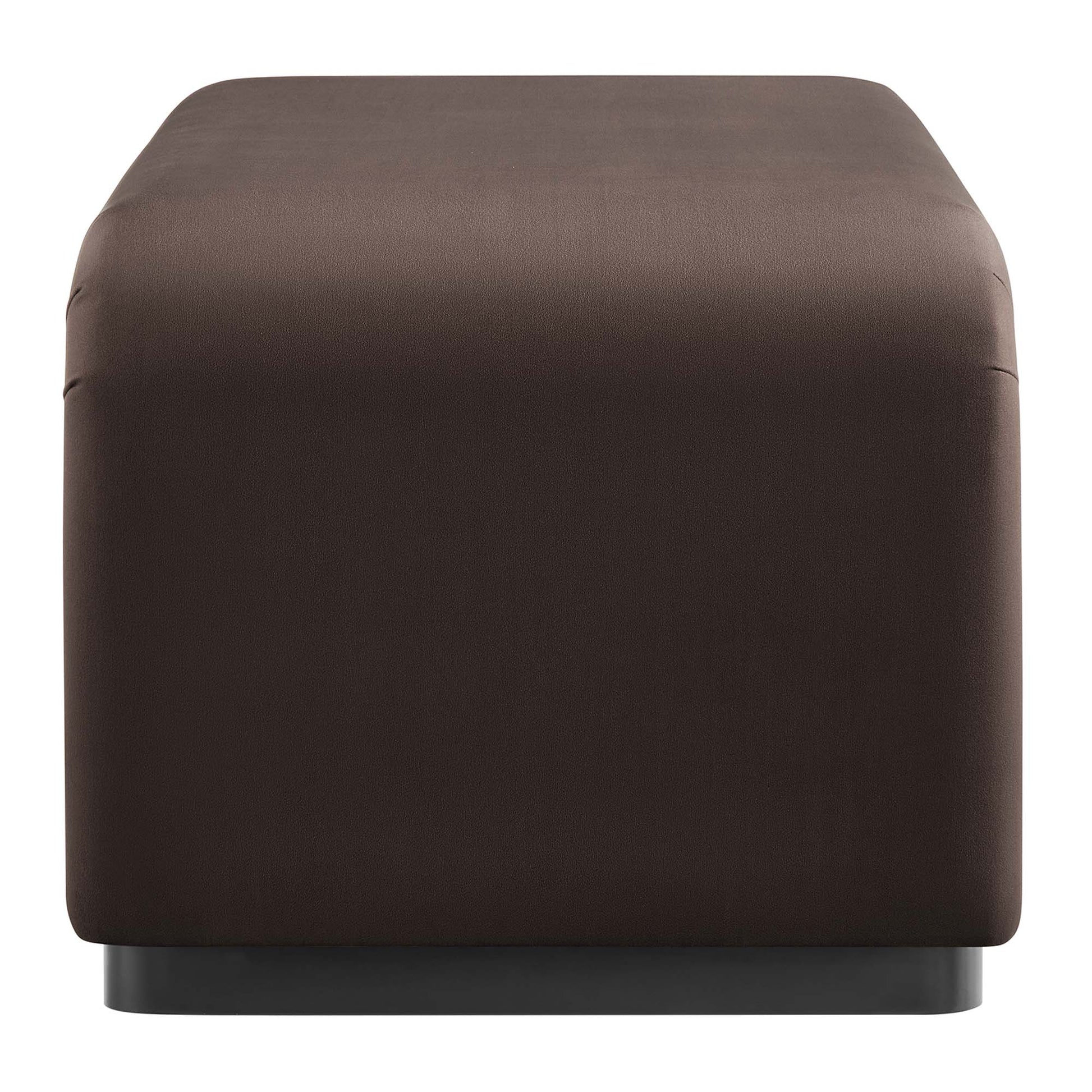 Koda Performance Velvet Waterfall Ottoman - Brass Almond