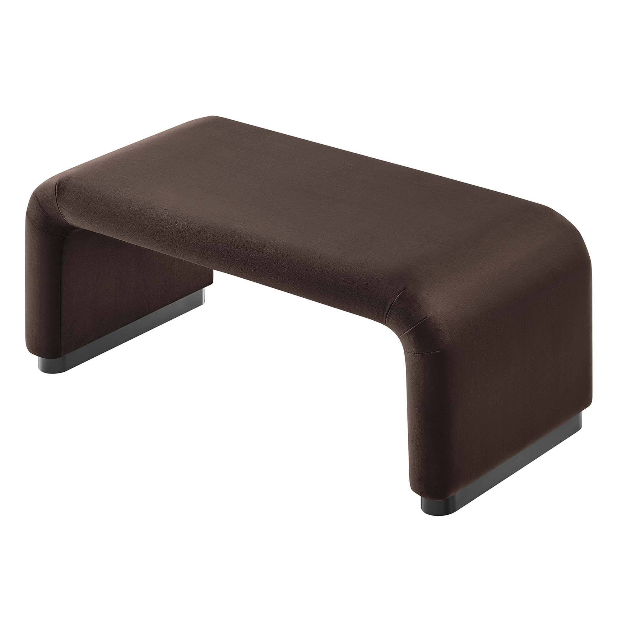 Koda Performance Velvet Waterfall Ottoman - Brass Rust