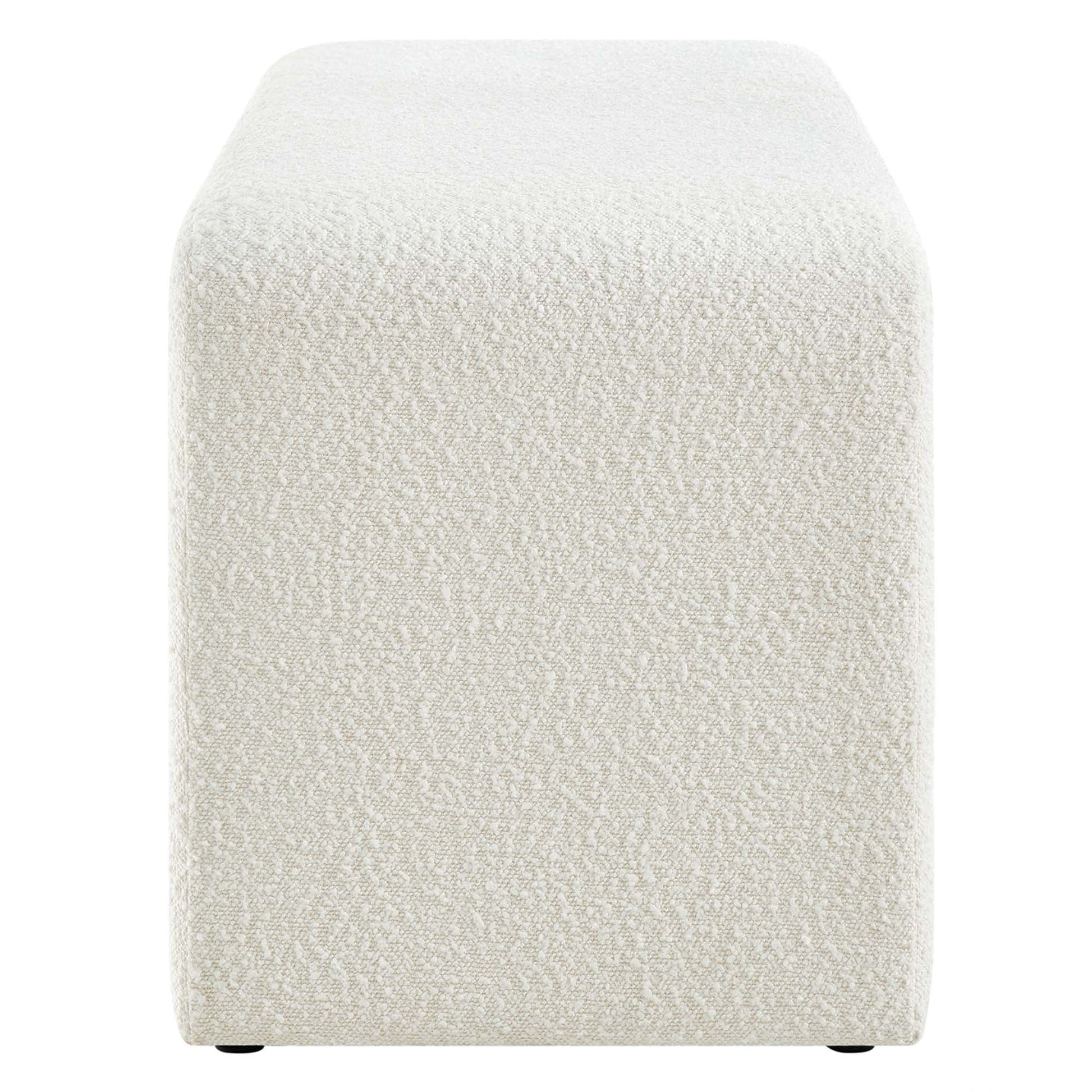 Simba Boucle Fabric Waterfall Long Bench