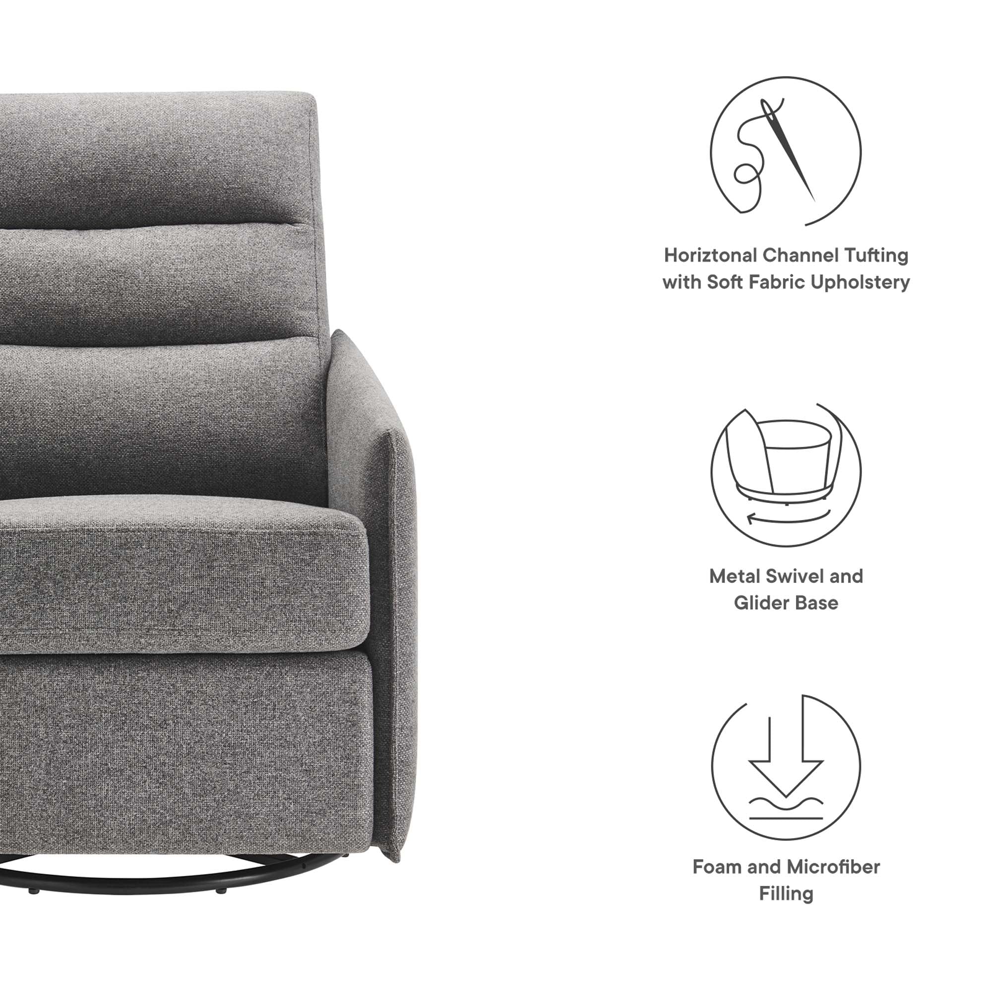 Etta Upholstered Fabric Lounge Chair - Oatmeal