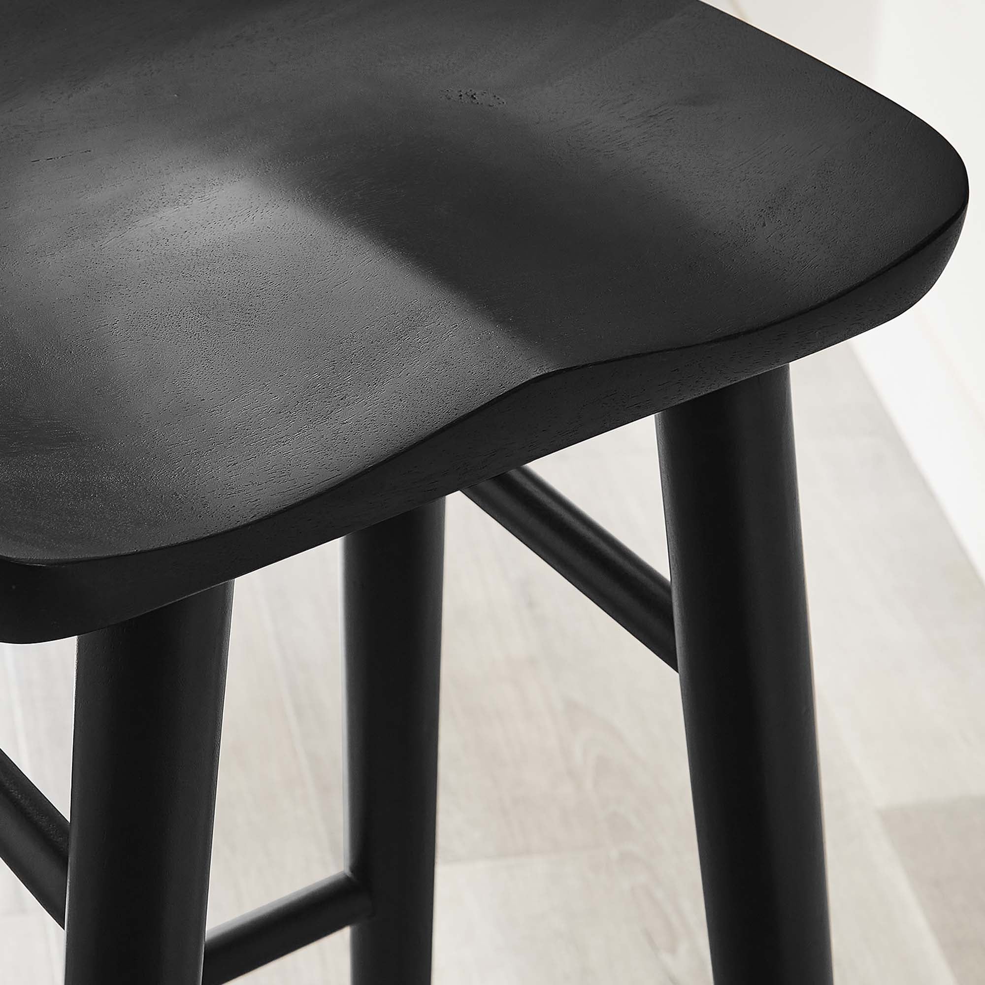 Saville Backless Wood Bar Stools - Set of 2