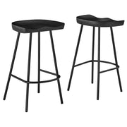 Concord Backless Wood Counter Stools - Set of 2 - Black