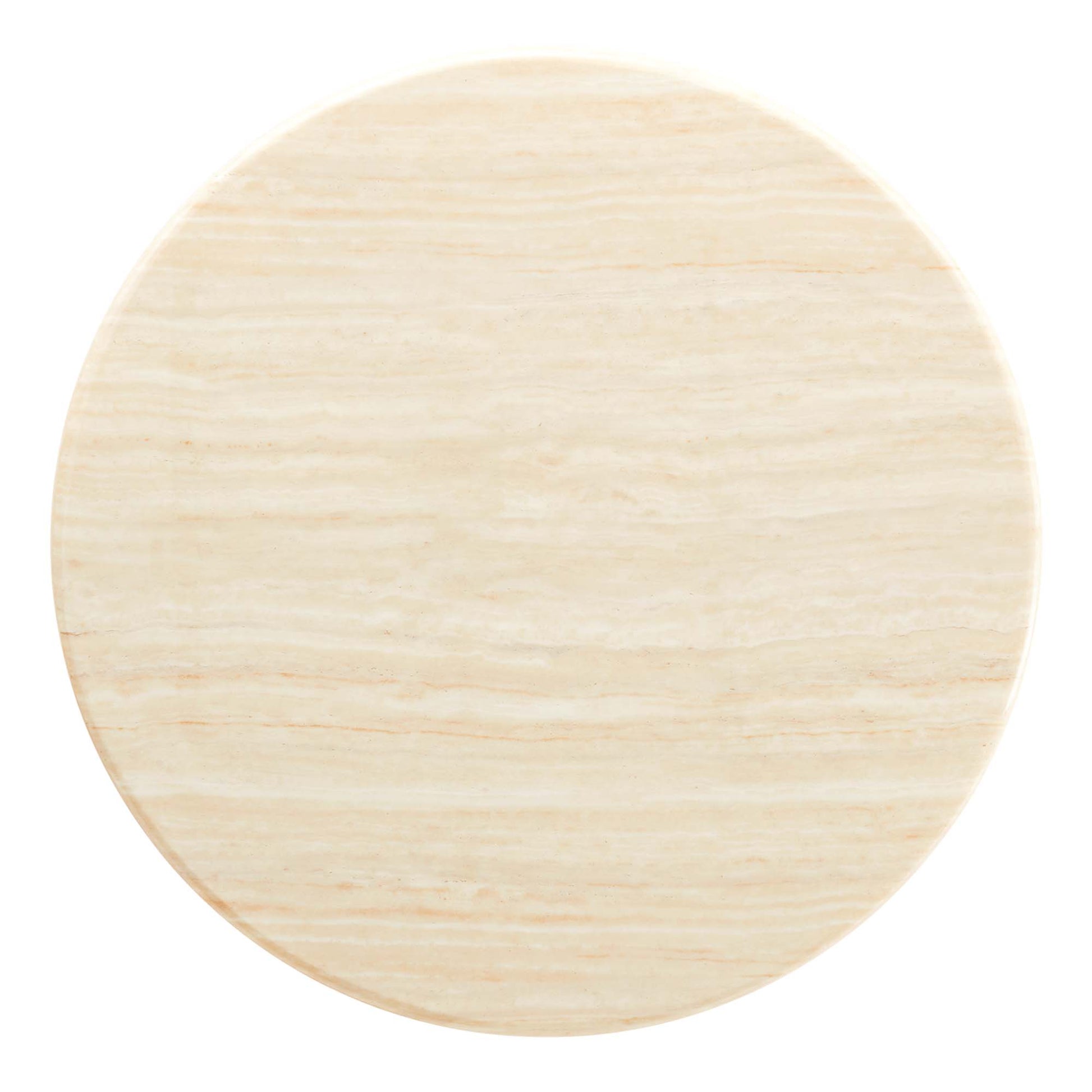 Lippa 36" Round Faux Travertine Coffee Table