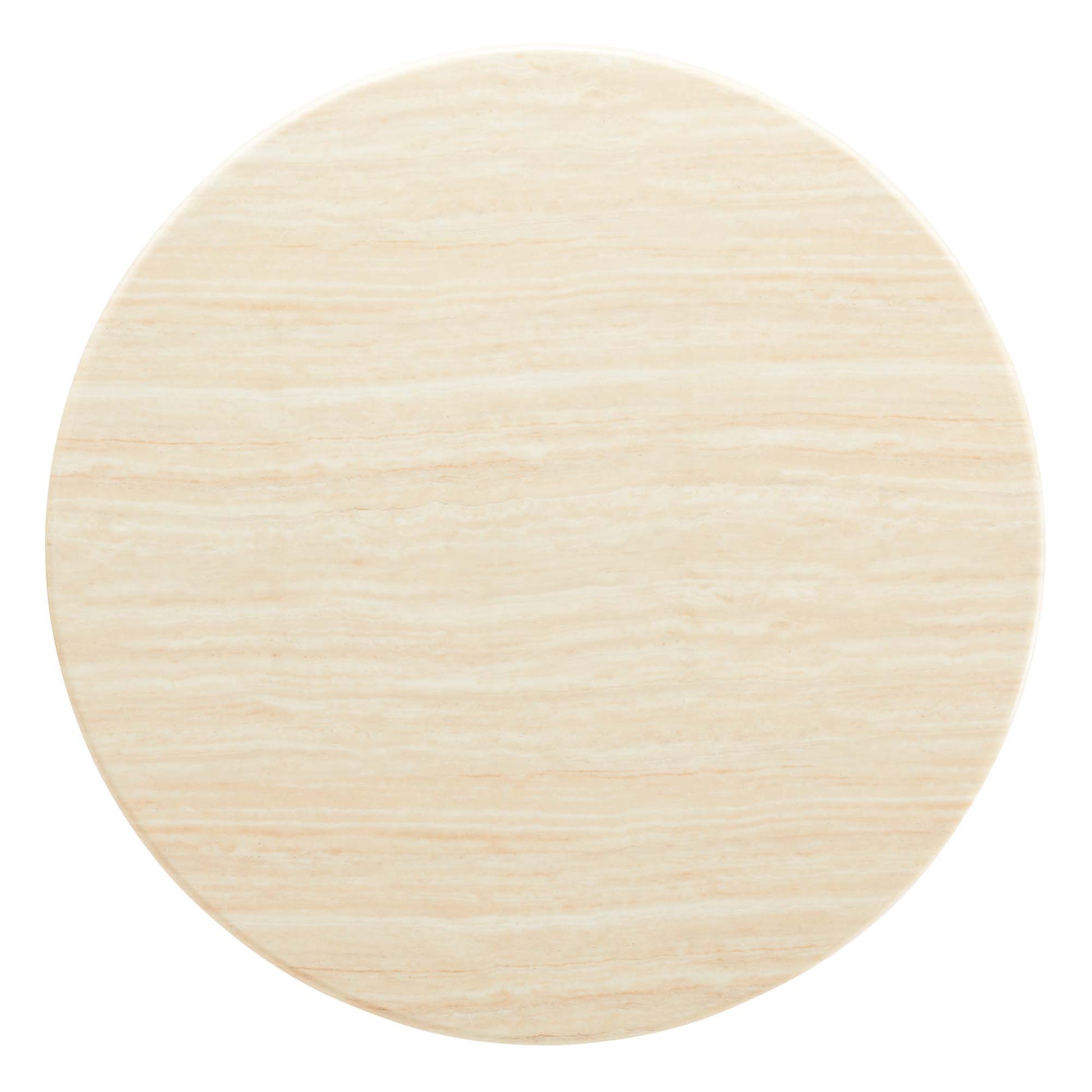 Lippa 48" Round Faux Travertine Dining Table