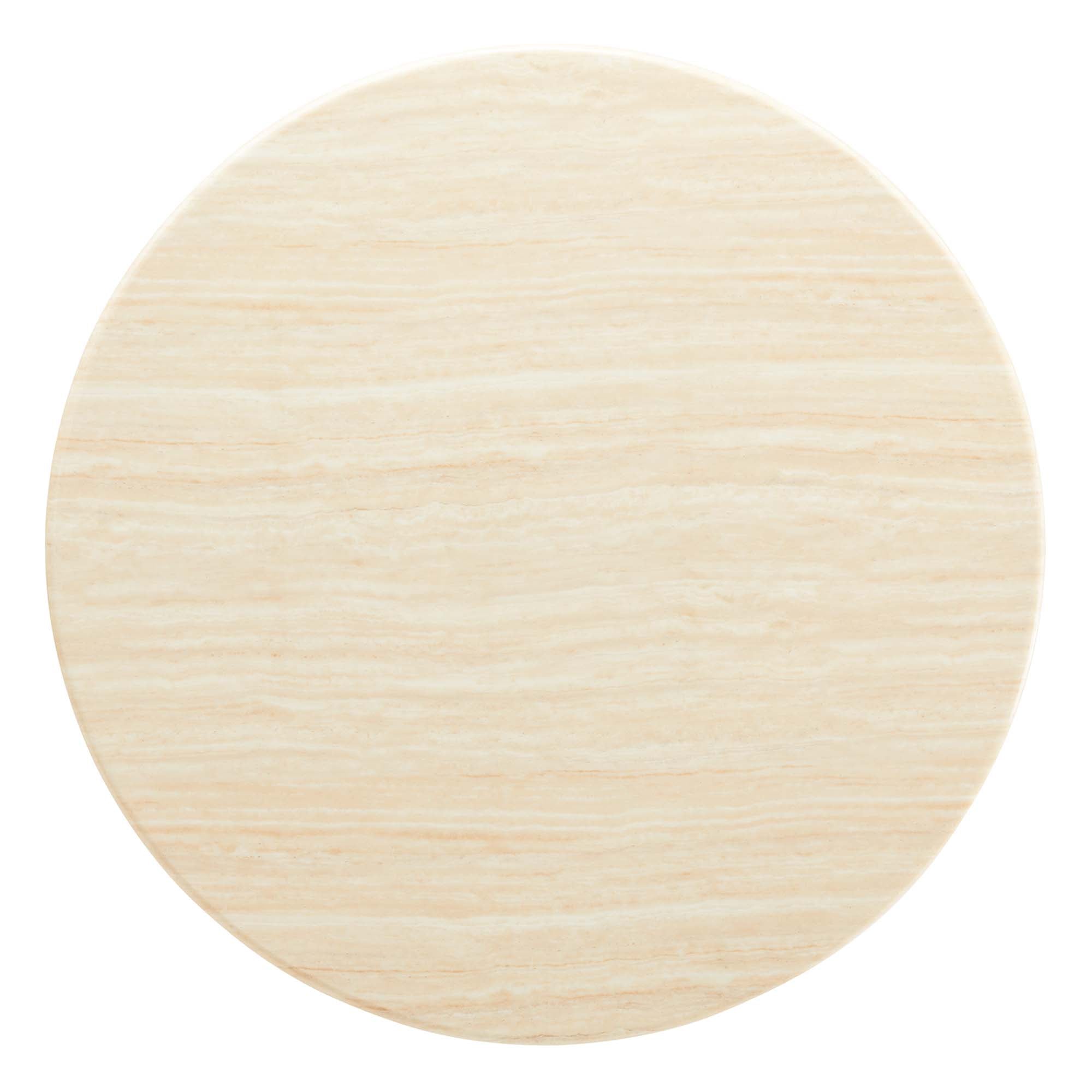 Lippa 48" Round Faux Travertine Dining Table