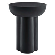 Caspian Round Concrete Side Table - Black