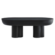 Caspian Oval Concrete Coffee Table - Black