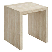 Mirella Faux Travertine Side Table - Travertine