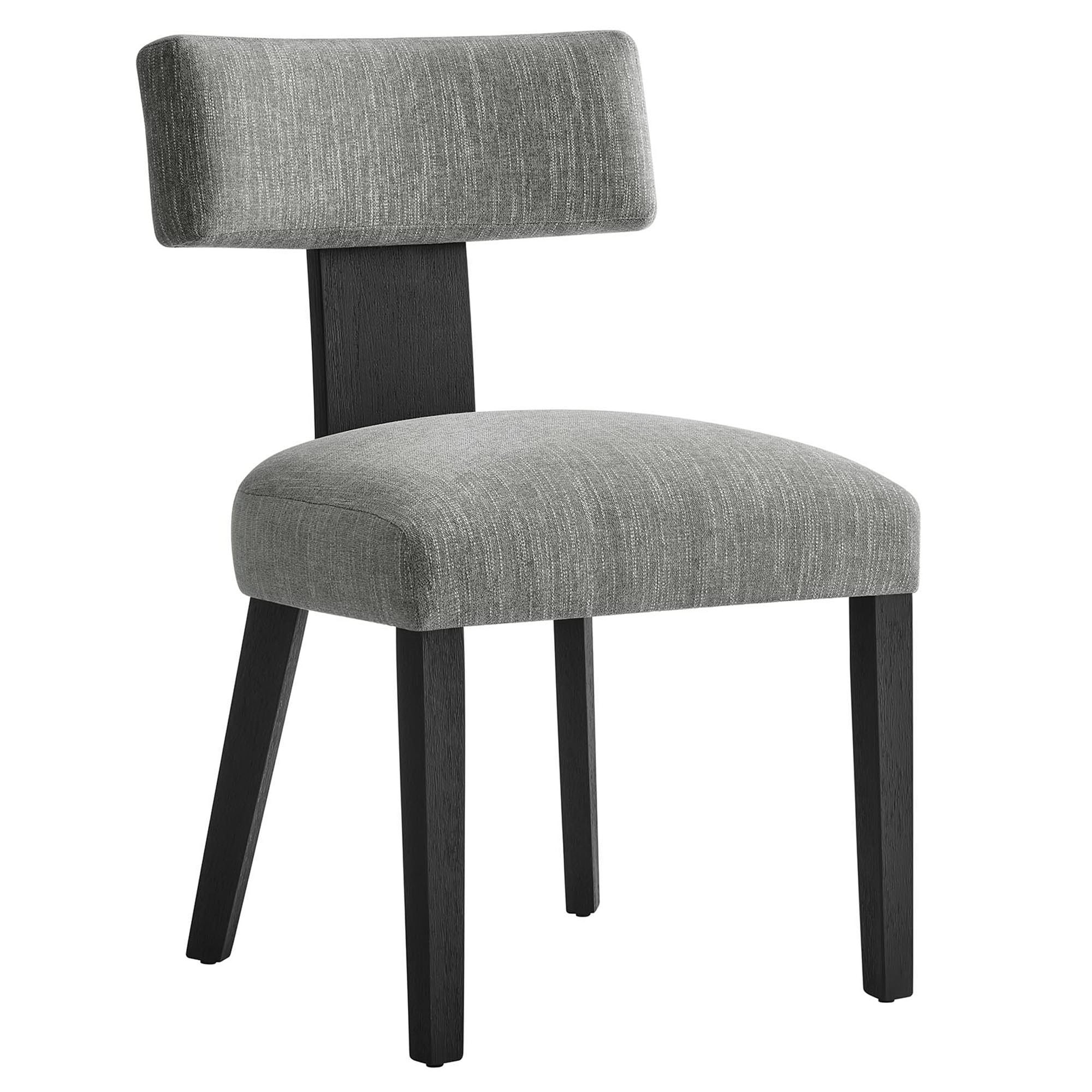 Nalani Dining Chairs - Set of 2 - Heathered Weave Wheat Deep Brown