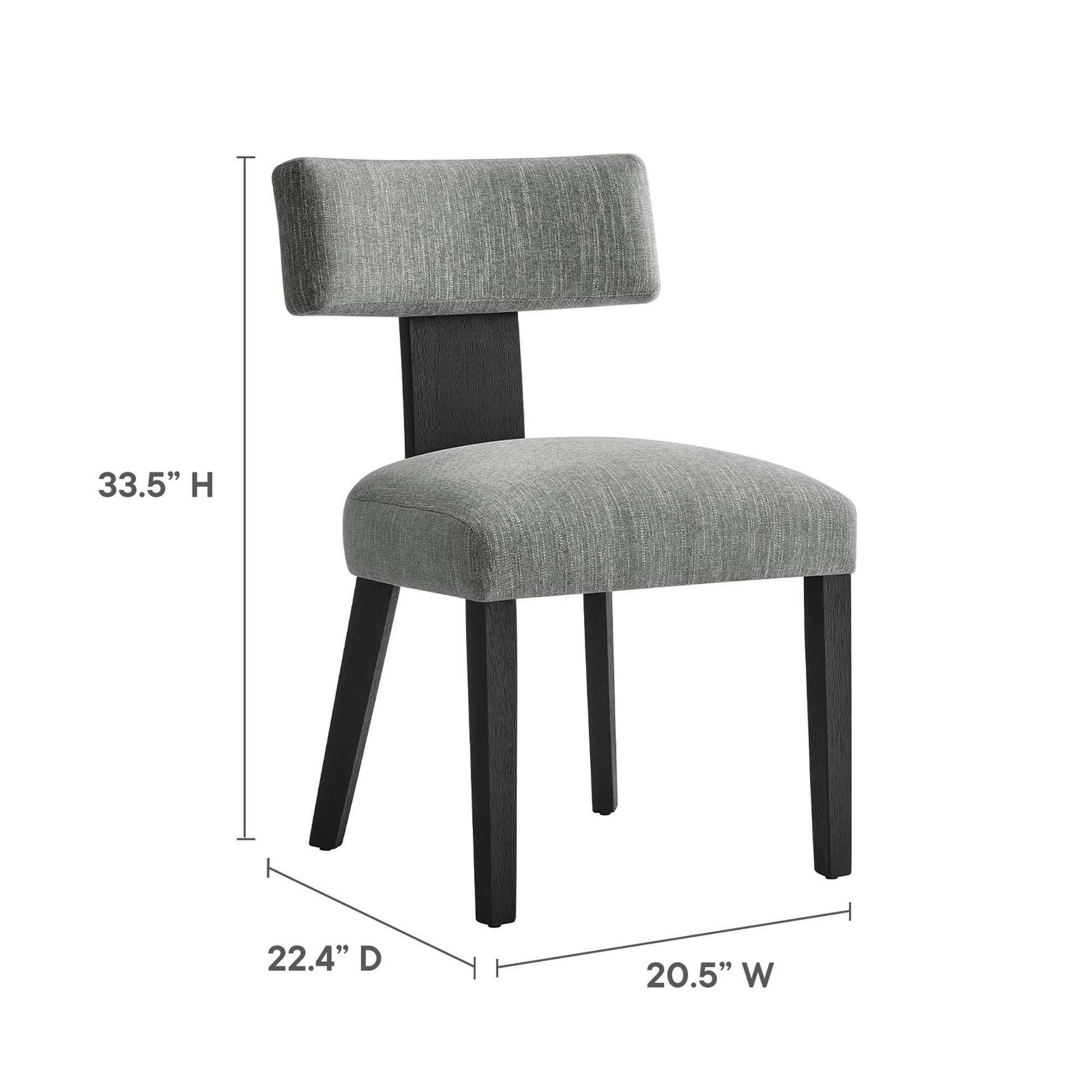 Nalani Dining Chairs - Set of 2 - Heathered Weave Ivory Black