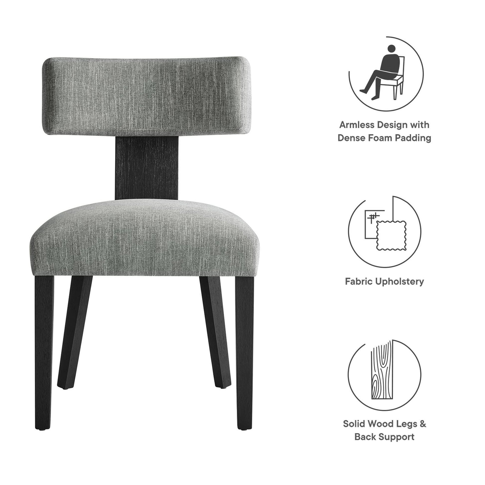 Nalani Dining Chairs - Set of 2 - Heathered Weave Ivory Deep Brown