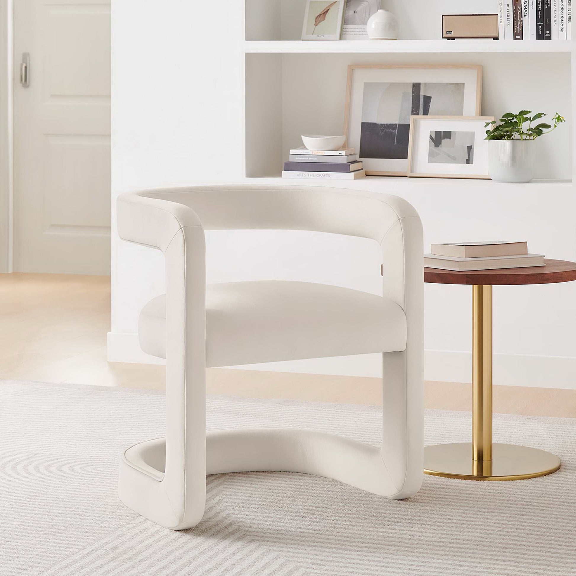 Winslow  Barrel Performance Velvet Dining Chair