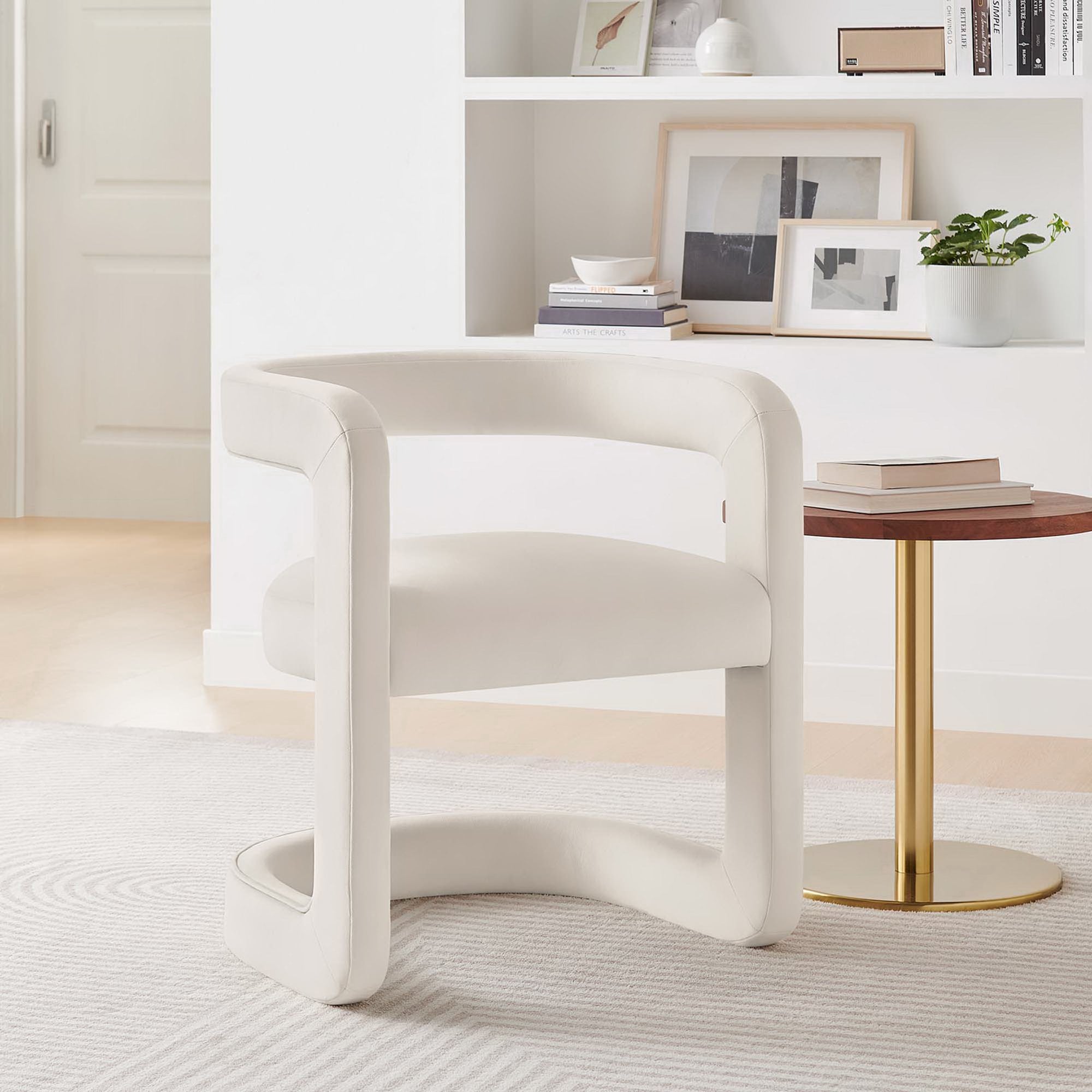 Winslow  Barrel Performance Velvet Dining Chair