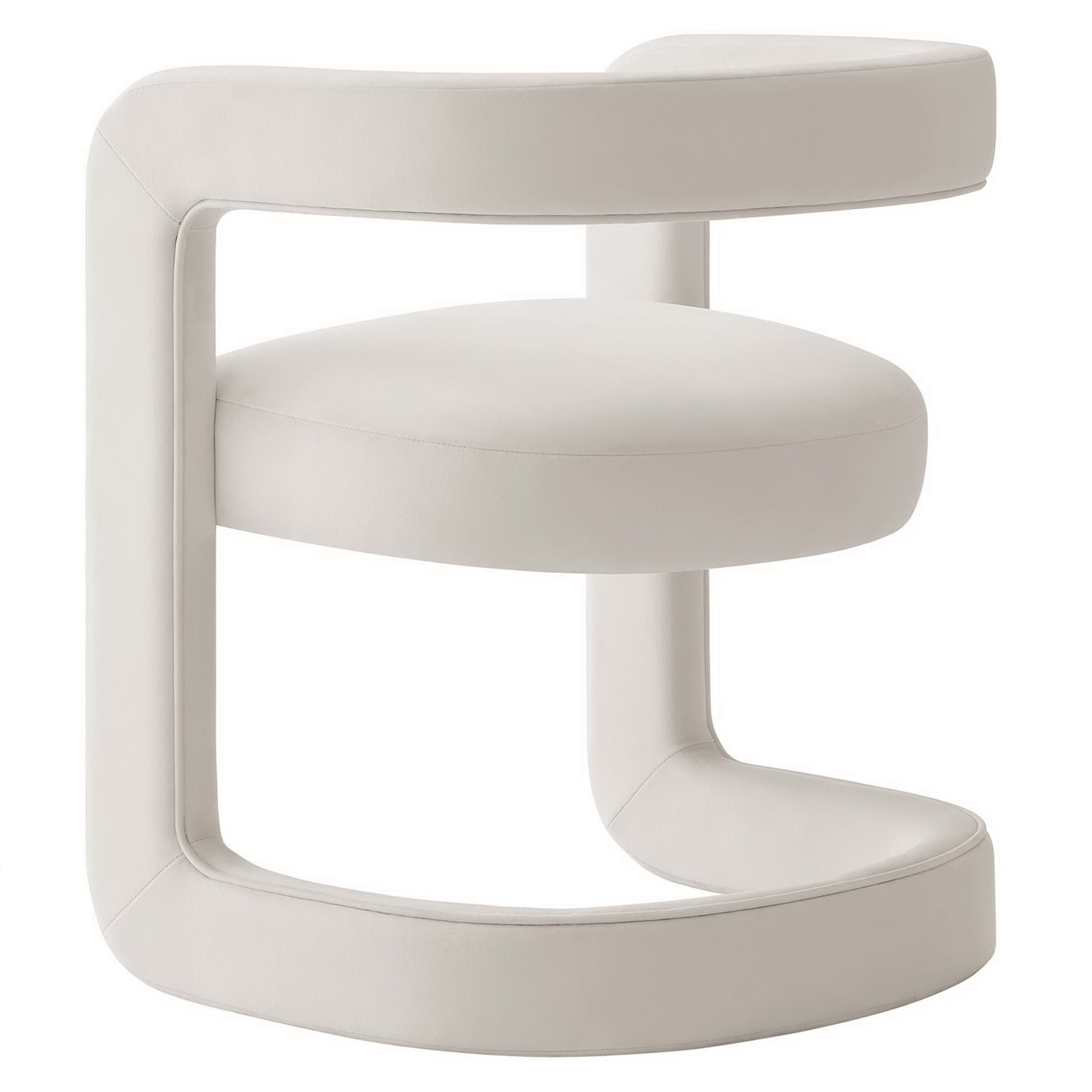 Winslow Performance Velvet Barrel Accent Chair - Storm Gray