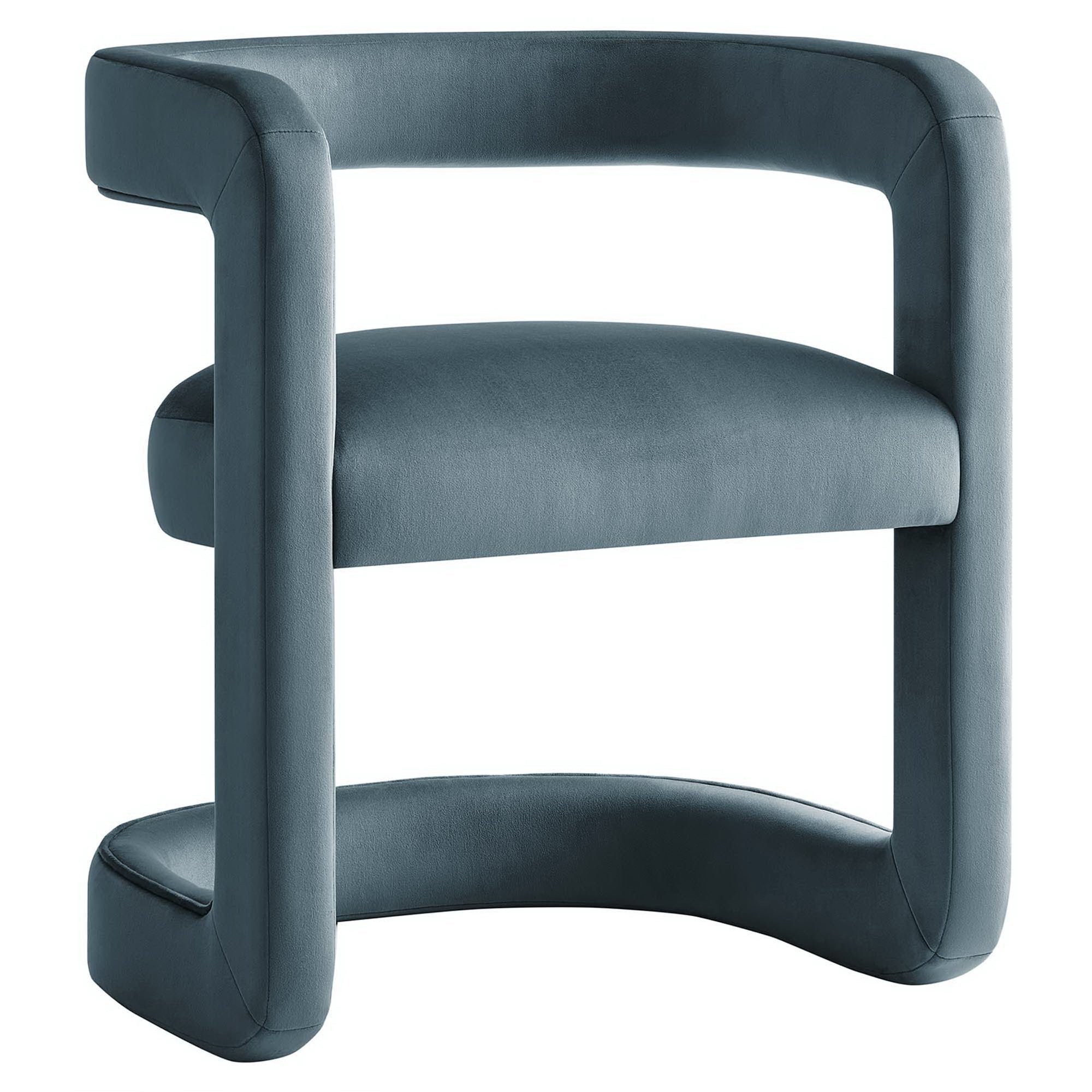 Winslow  Barrel Performance Velvet Dining Chair