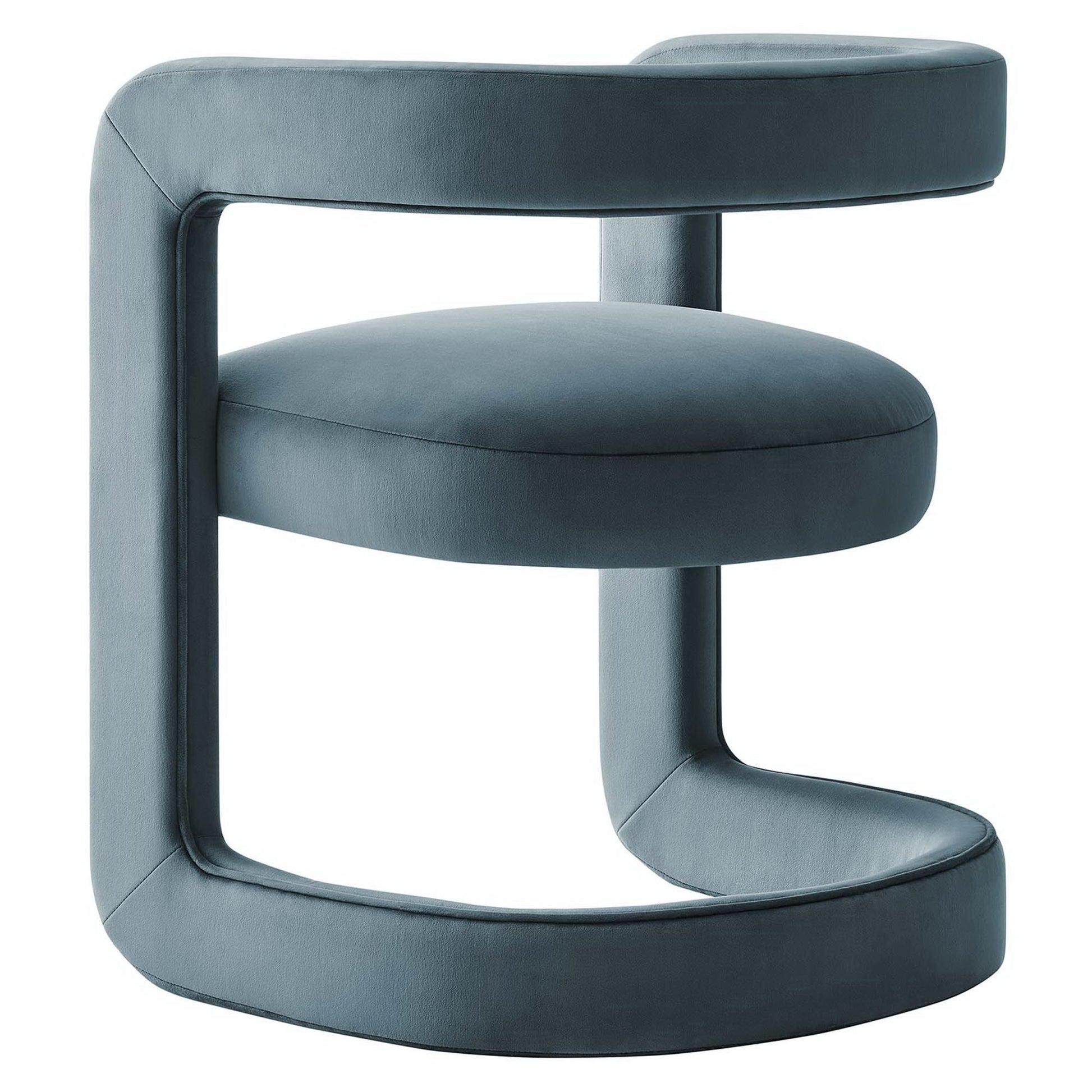 Winslow  Barrel Performance Velvet Dining Chair