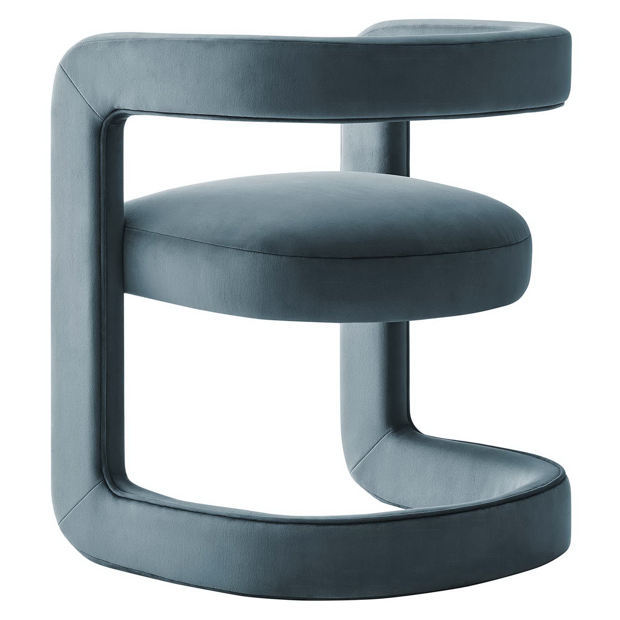 Winslow  Barrel Performance Velvet Dining Chair
