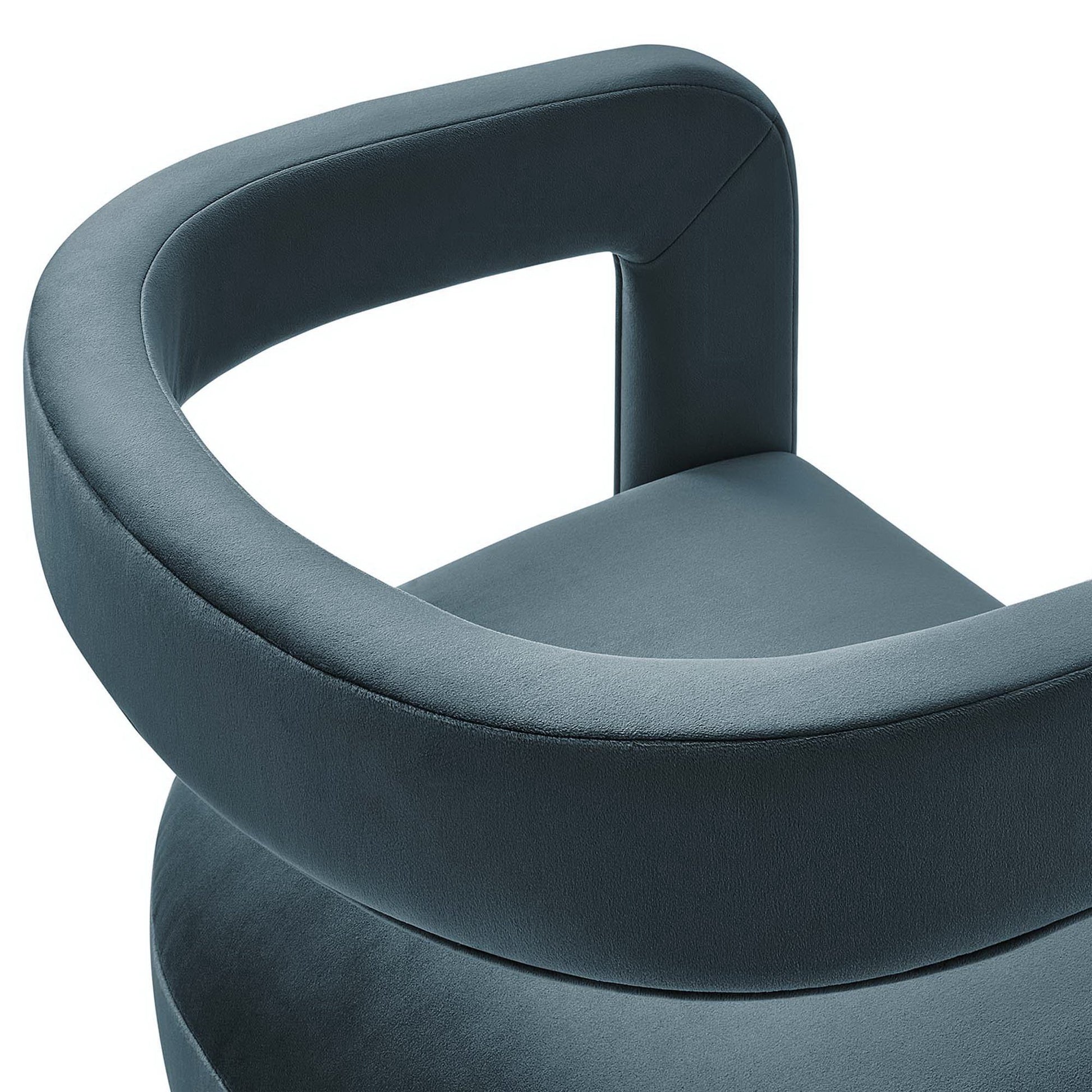 Winslow  Barrel Performance Velvet Dining Chair