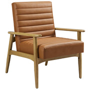 Jensen   Vegan Leather Accent Chair - French Oak Tan