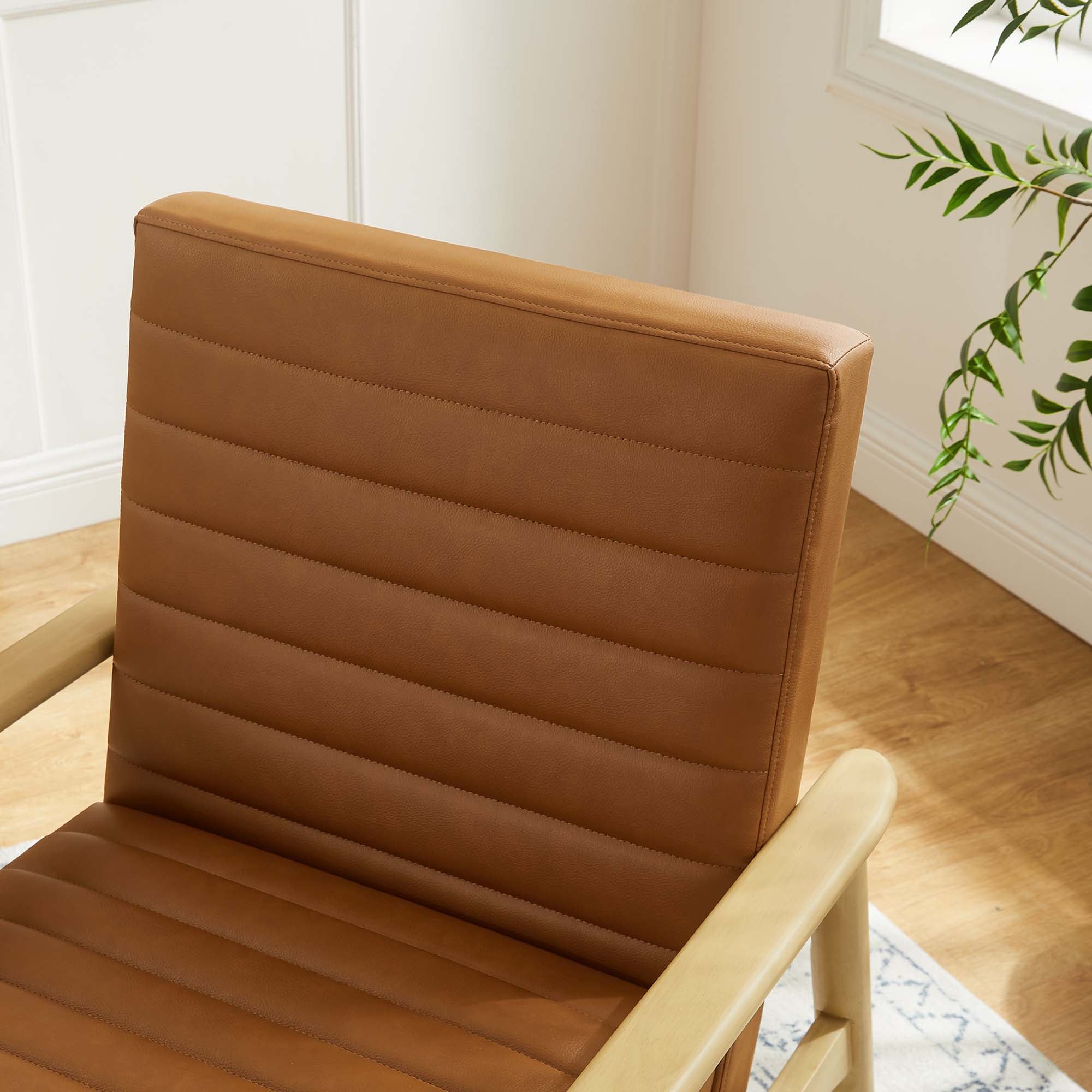 Jensen   Vegan Leather Accent Chair