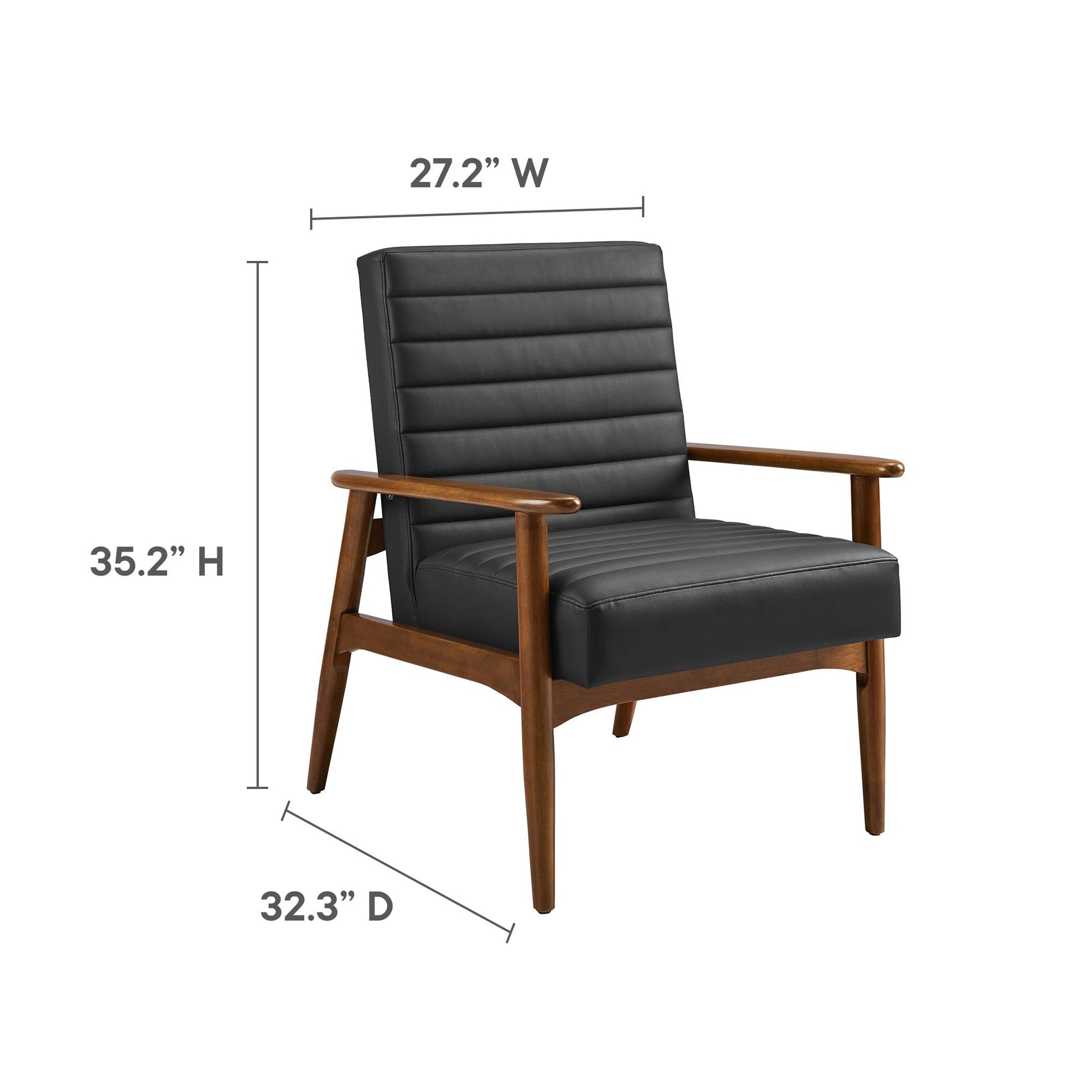Jensen   Vegan Leather Accent Chair