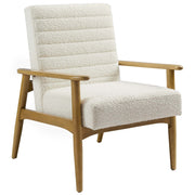 Jensen   Boucle Fabric Accent Chair - Ivory