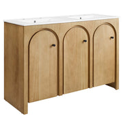 Appia 48" Double Sink Bathroom Vanity - Oak White