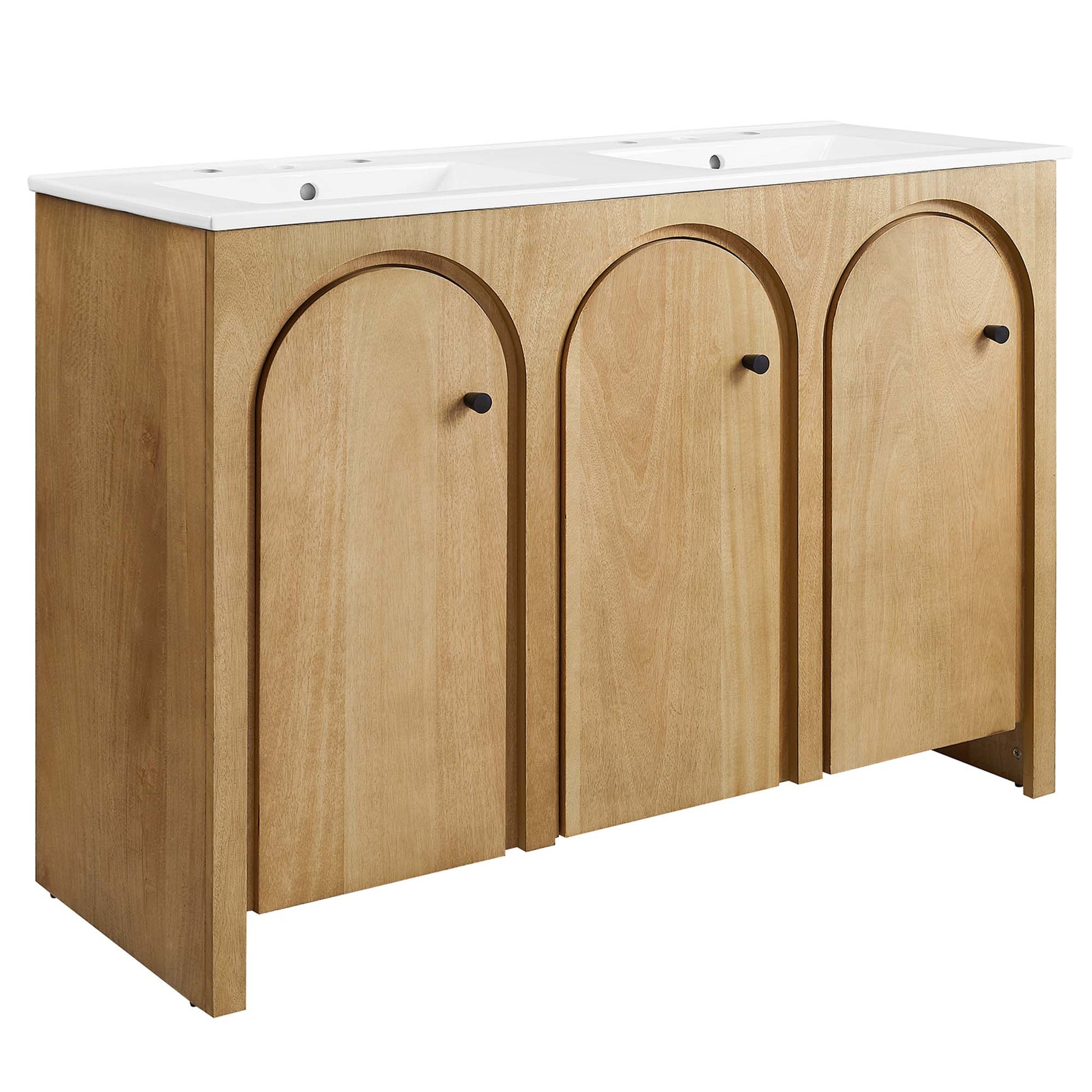 Appia 48" Double Sink Bathroom Vanity - Oak White
