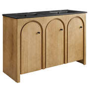 Appia 48" Double Sink Bathroom Vanity - Oak Black