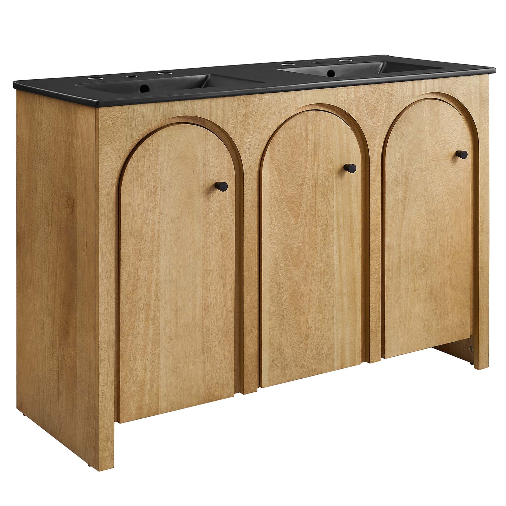 Appia 48" Double Sink Bathroom Vanity - Oak Black