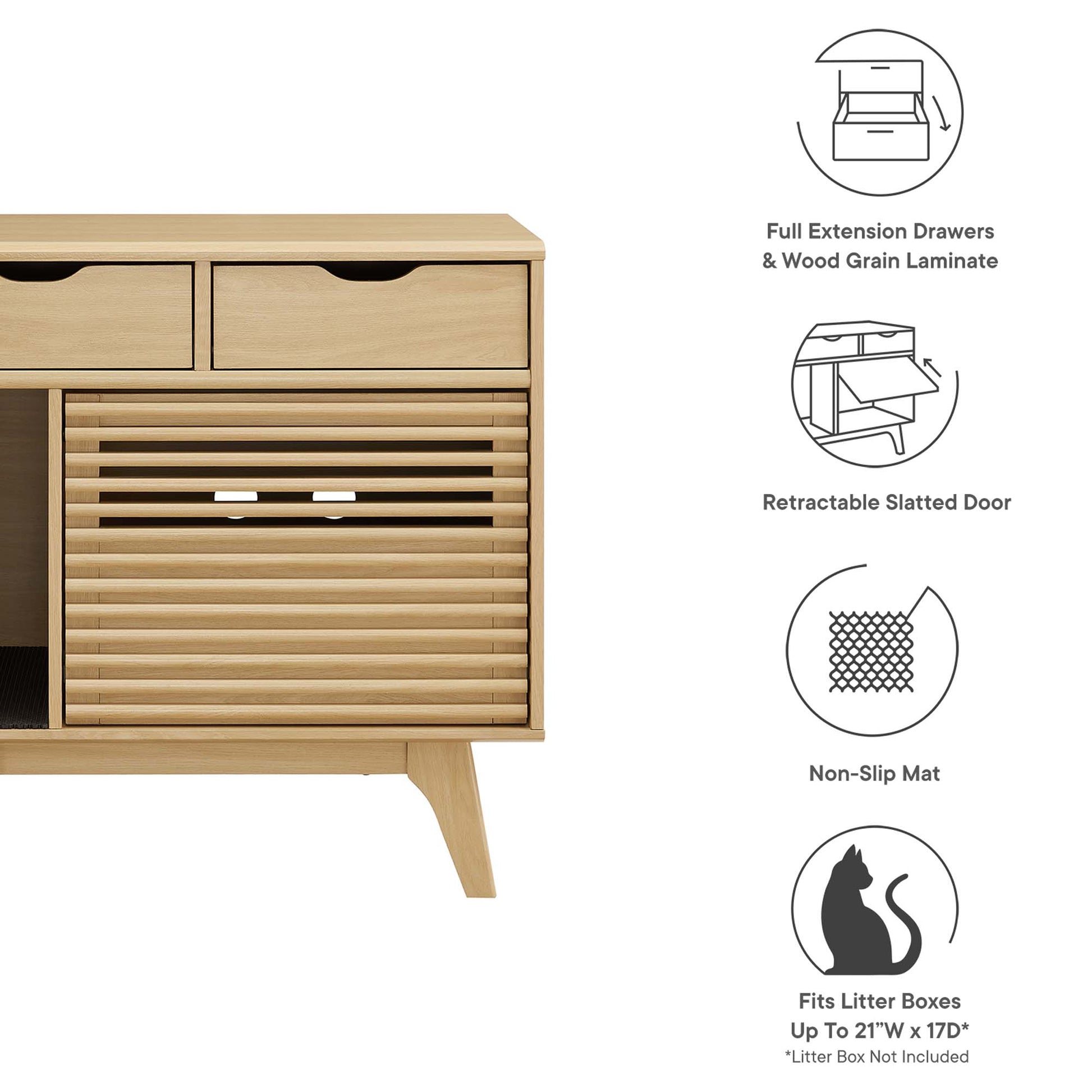 Render Cat Cabinet - Walnut
