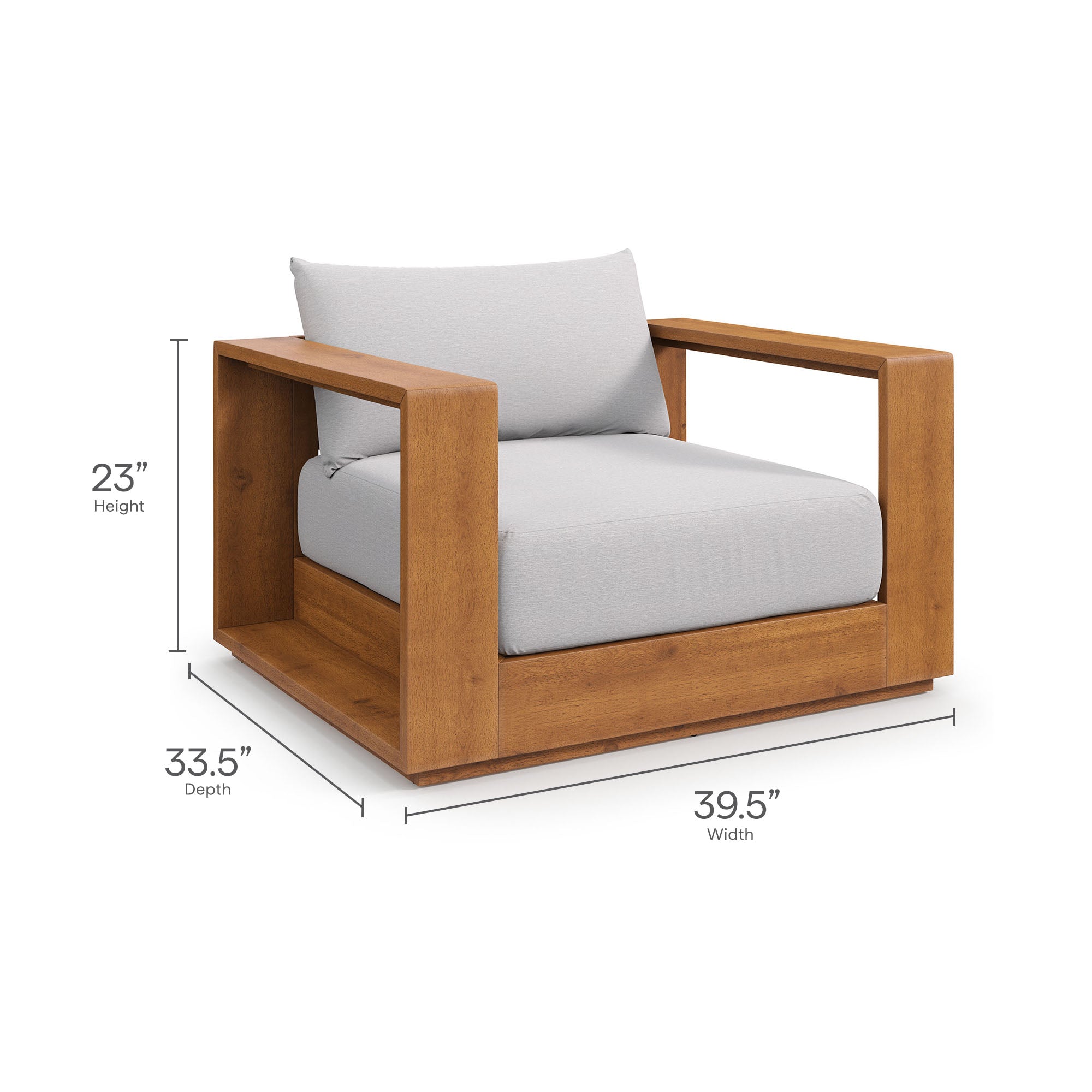 Tahoe 3-Piece Outdoor Patio Acacia Wood Furniture Set