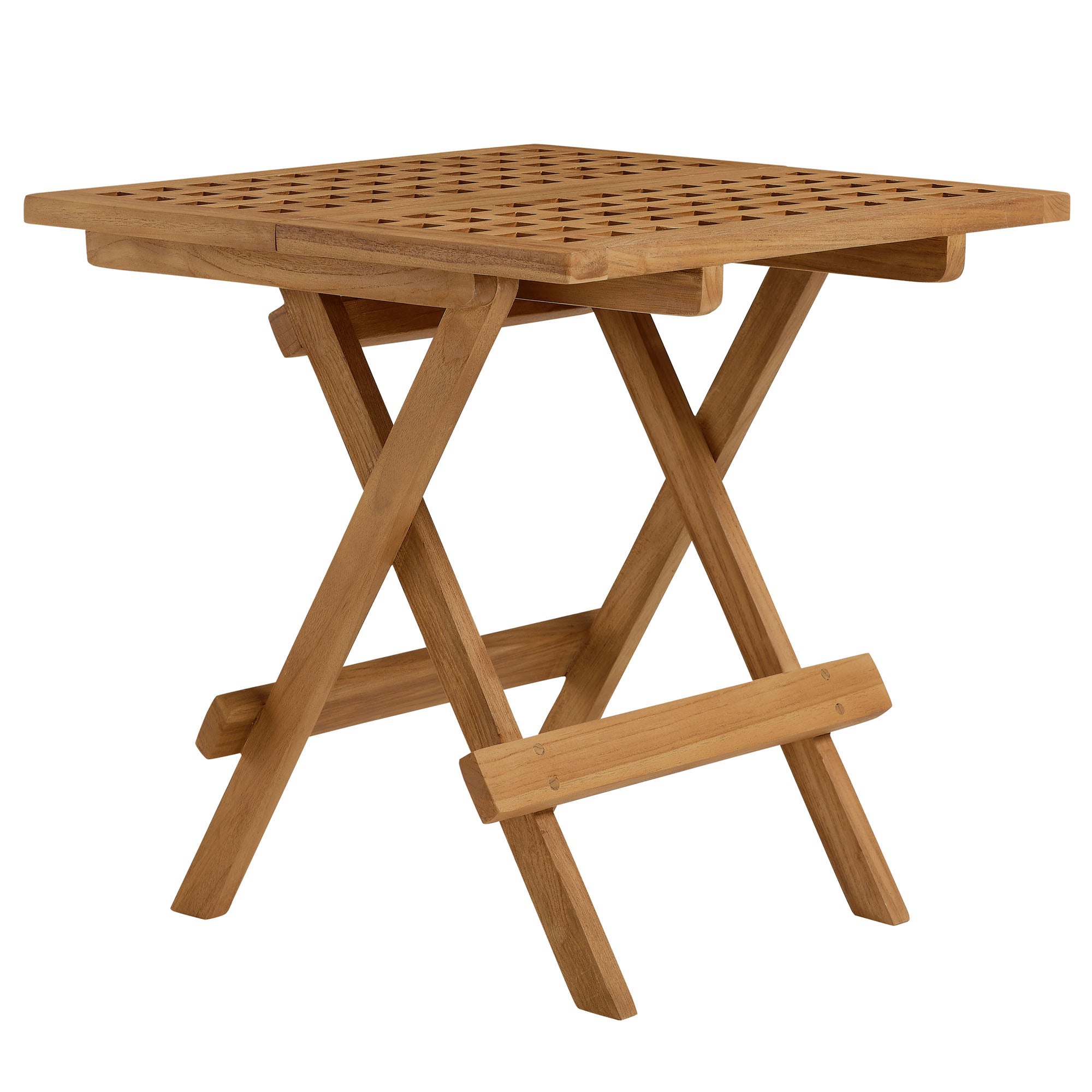 Vienna Outdoor Patio Teak Wood Side Table - Natural