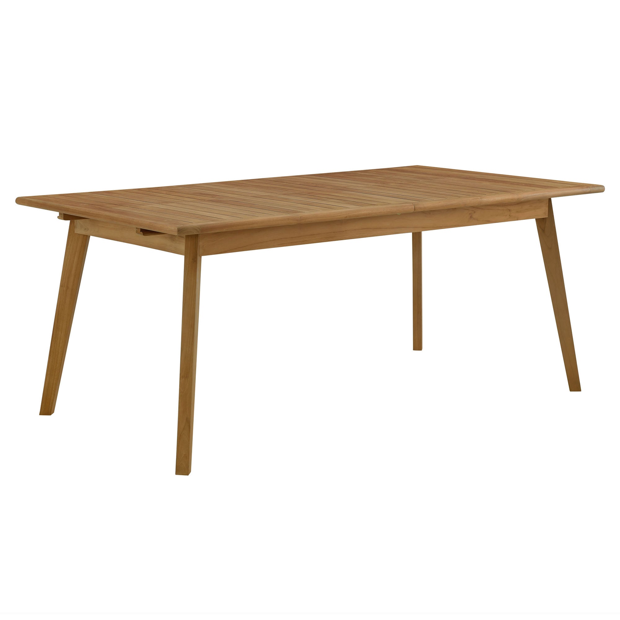 Vienna Outdoor Patio Teak Wood Extendable Dining Table - Natural