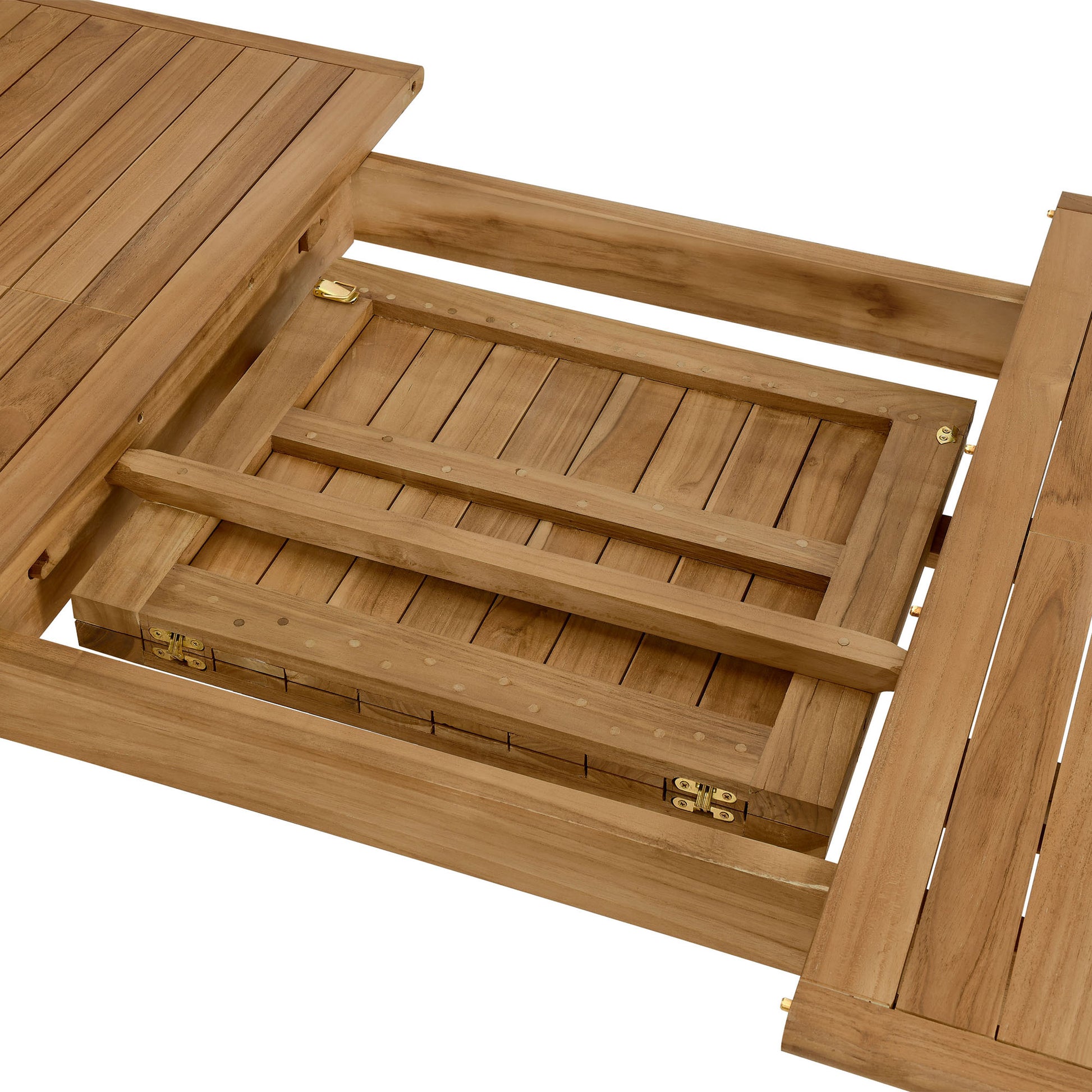 Vienna Outdoor Patio Teak Wood Extendable Dining Table